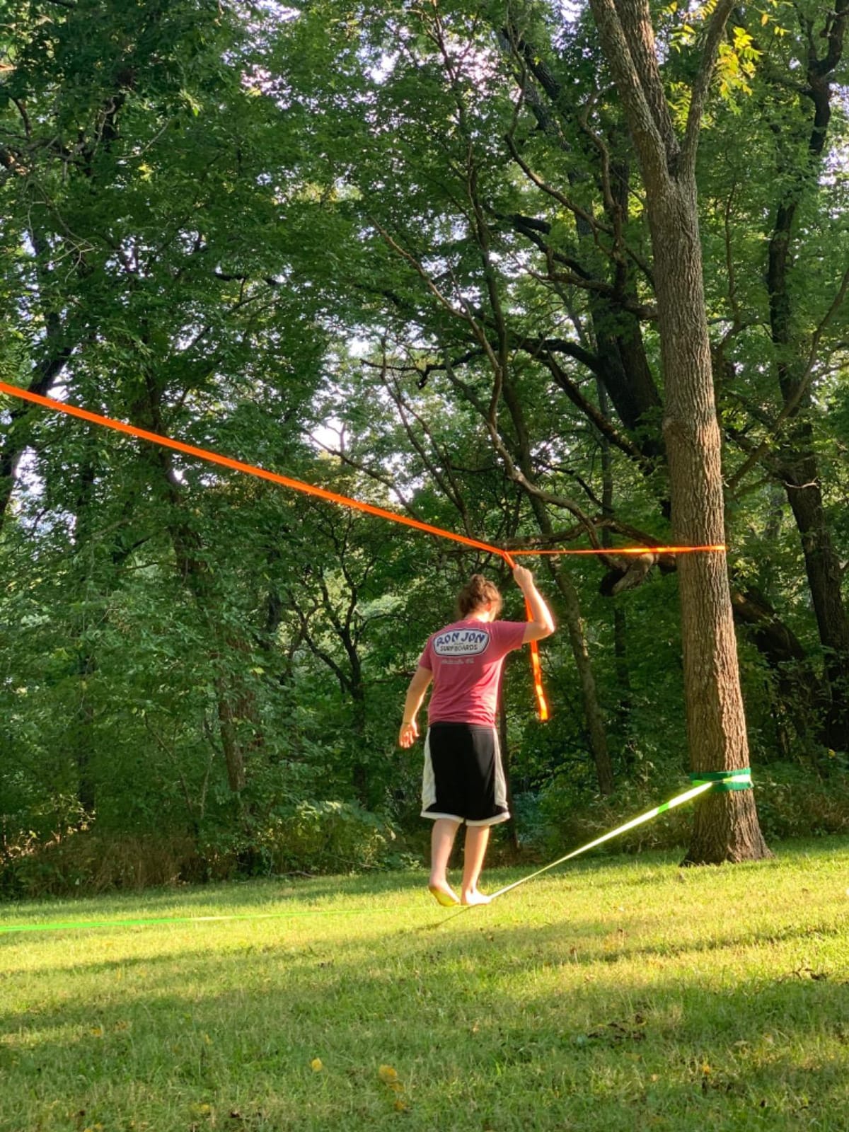 flybold Slackline Kit for Kids and Adults - 57 ft Balance Rope with Training Line, Tree Protectors, Arm Trainer, Ratchet Cover, and Carry Bag - Ideal for Tightrope Walking and Slackline Zipline customer photo 1
