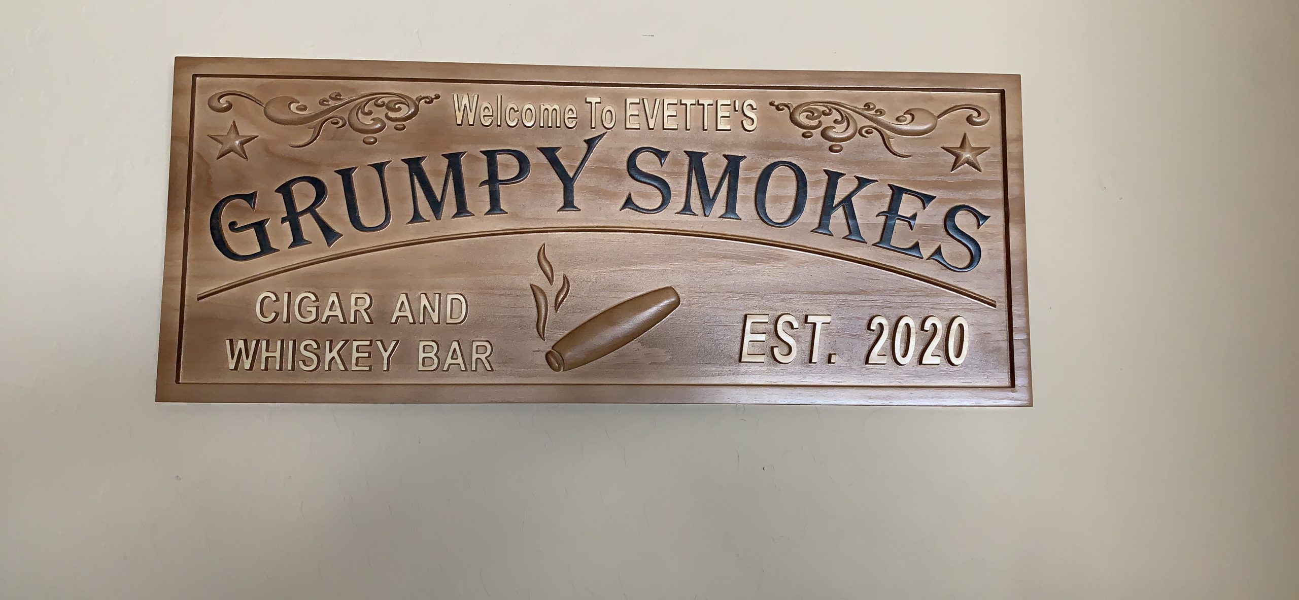 ADVPRO wpa0054 Name Personalized Man Cave Wooden 3D Engraved Sign Custom Craved Bar Beer Home Decor Lake House Plaques Game Room Den Wood Signs - Standard 23 x 9.25 customer photo 1