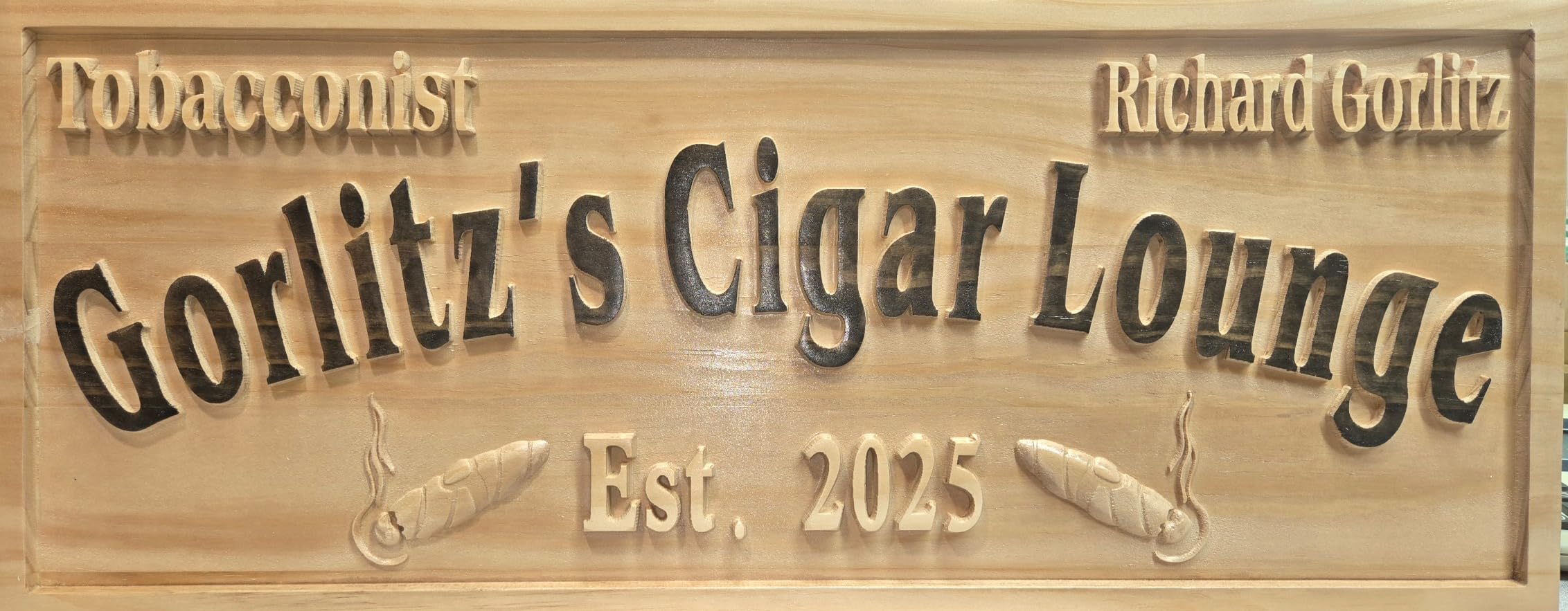 ADVPRO wpa0054 Name Personalized Man Cave Wooden 3D Engraved Sign Custom Craved Bar Beer Home Decor Lake House Plaques Game Room Den Wood Signs - Standard 23 x 9.25 customer photo 2