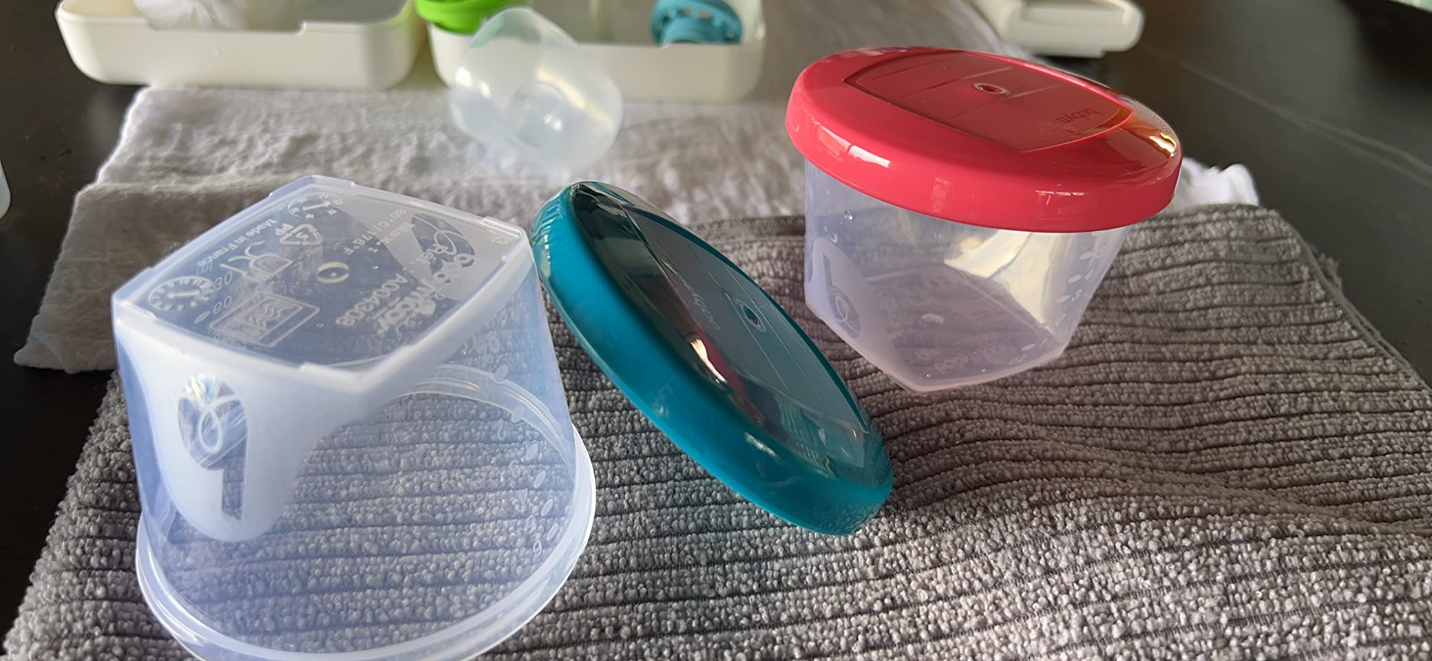 Babymoov Baby Food Jars, Set of 6 (6oz Each) Storage Containers, BPA-Free Leakproof Silicone Lids, Microwave, Freezer & Dishwasher Safe, Perfect Meals & Snacks, Baby Registry Essential customer photo 2