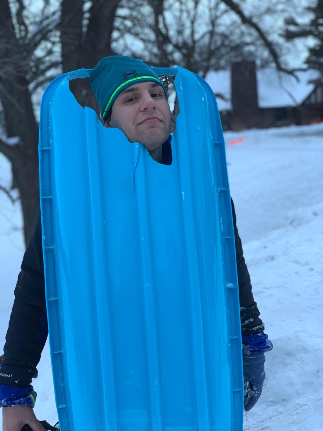 Best Choice Products 48in Kids Plastic Toboggan Snow Sled w/Pull Rope customer photo 1