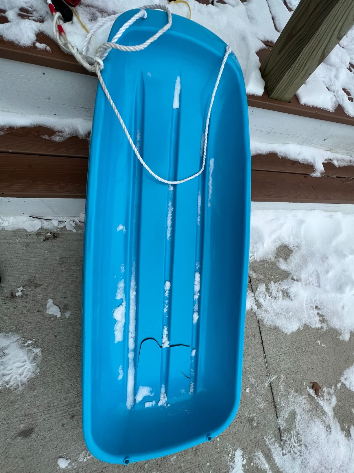Best Choice Products 48in Kids Plastic Toboggan Snow Sled w/Pull Rope customer photo 2