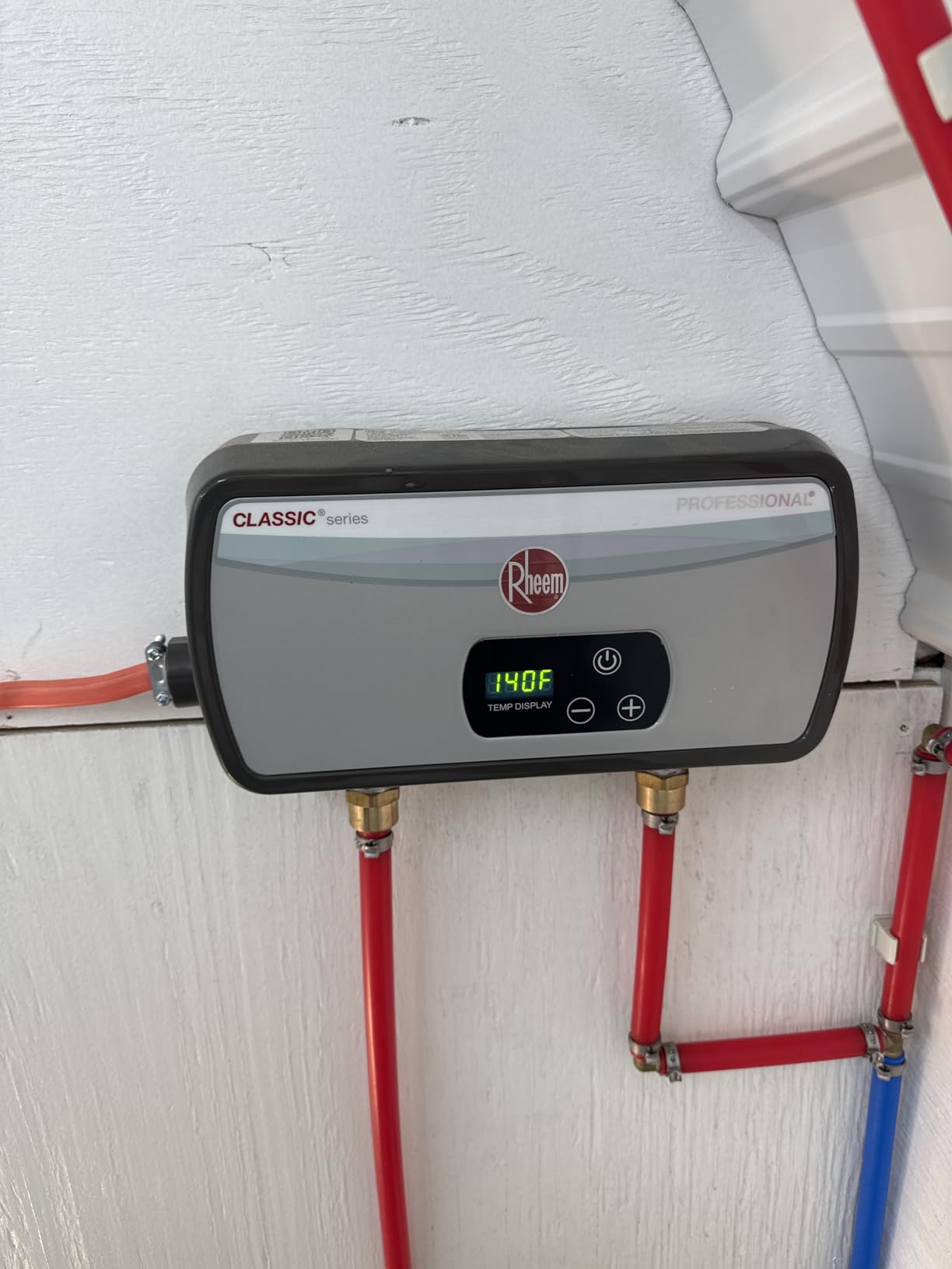 Rheem 18kW 240V Tankless Electric Water Heater, Gray customer photo 2