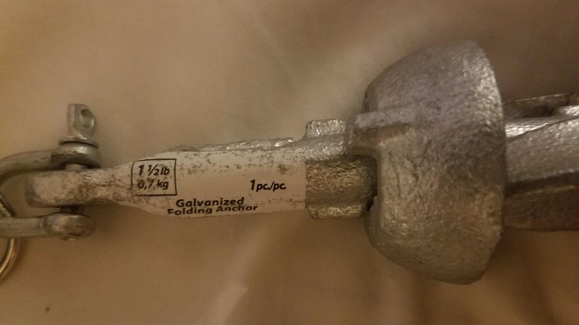 Extreme Max 3006.6659 BoatTector Galvanized Folding/Grapnel Anchor - 5.5 lbs customer photo 2