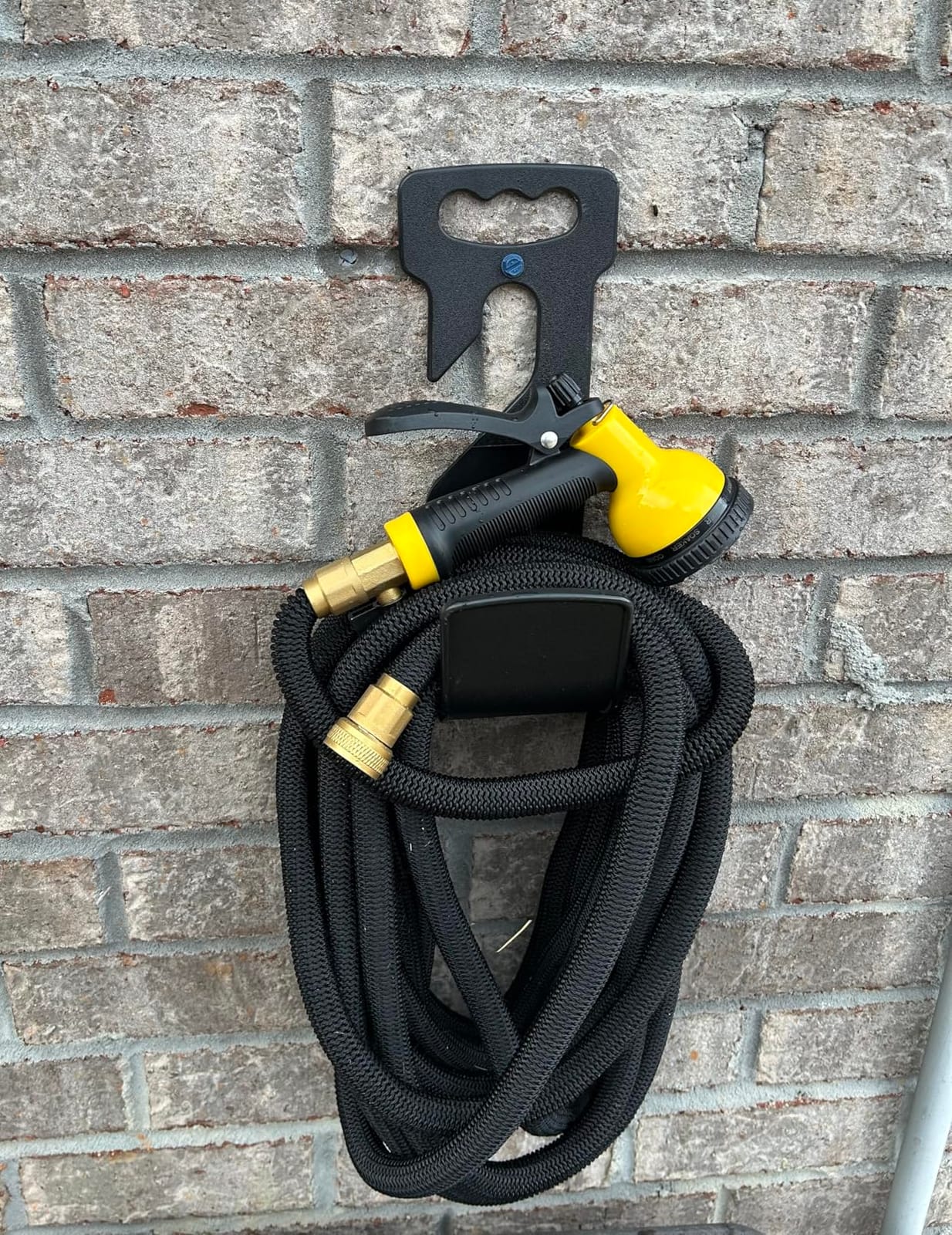 J&B XpandaHose 75ft Expandable Garden Hose, Lightweight, Brass Connectors | Ultra Strong 3750D fabric, 4-layer latex core, expands 3X, kink & leak-resistant, 10-pattern nozzle, storage bag customer photo 2