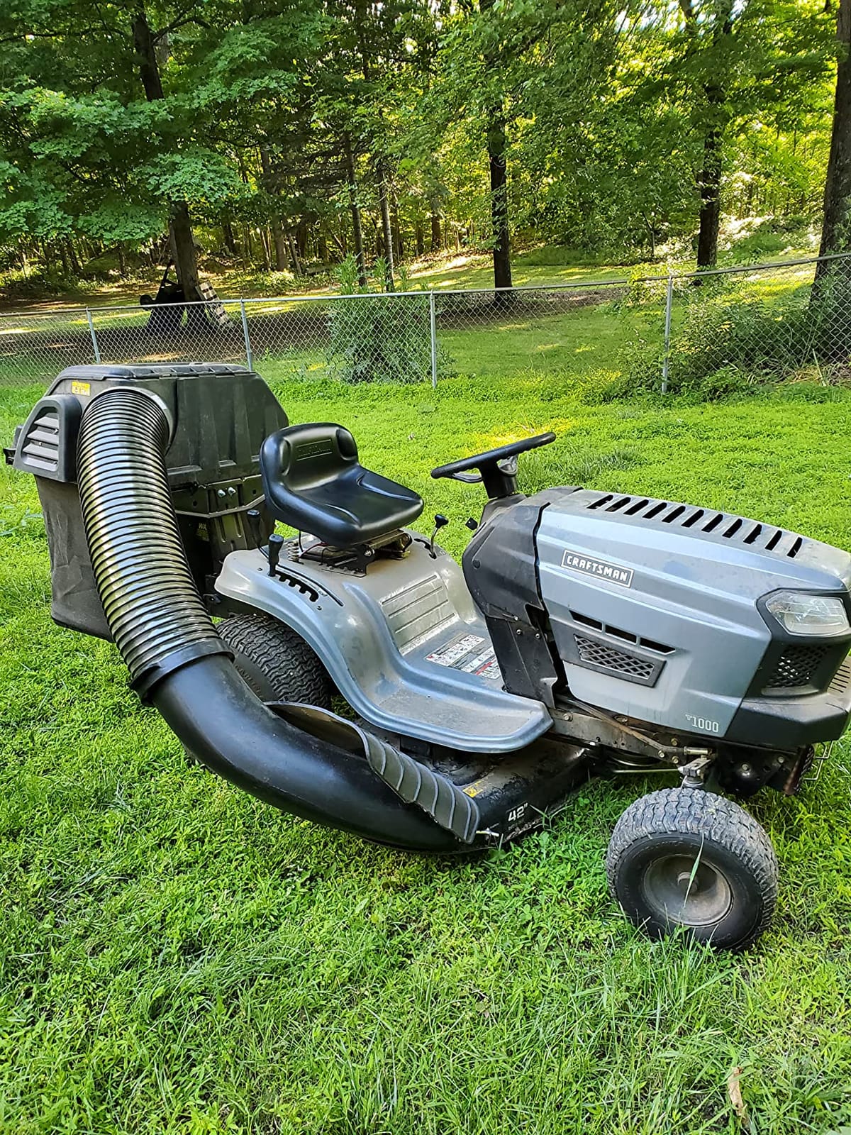 MTD (19B30031OEM) Double Bagger for Riding Lawn Mowers-42-Inch and 46-Inch (2010 and After) Fits Various Troy-Bilt, Cub Cadet, CRAFTSMAN, and Other Top Models, Gray customer photo 2