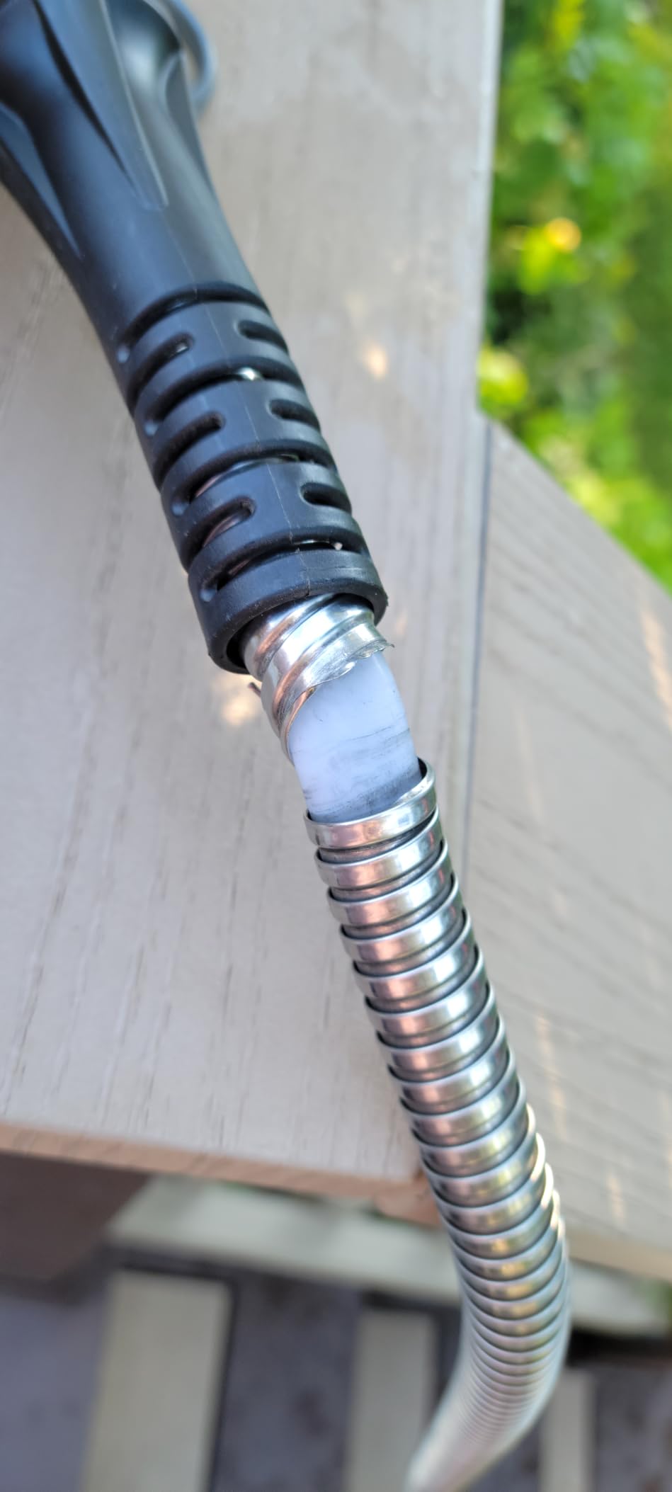 BIONIC STEEL 50 Ft Metal Garden Hose with Sprayer Nozzle | Non Kinking Design, Stainless Steel Heavy Duty Water Hose 50Ft x 5/8 in. Flexible & NON Expandable for Water Flow, 500 PSI customer photo 1
