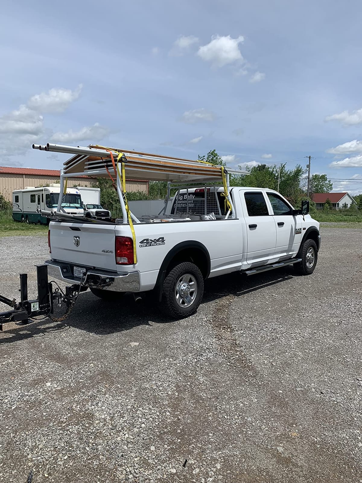 Model X35-W 800 LB Capacity Extendable Pick-up Truck Rack with Protective Screen Set (Black) customer photo 1