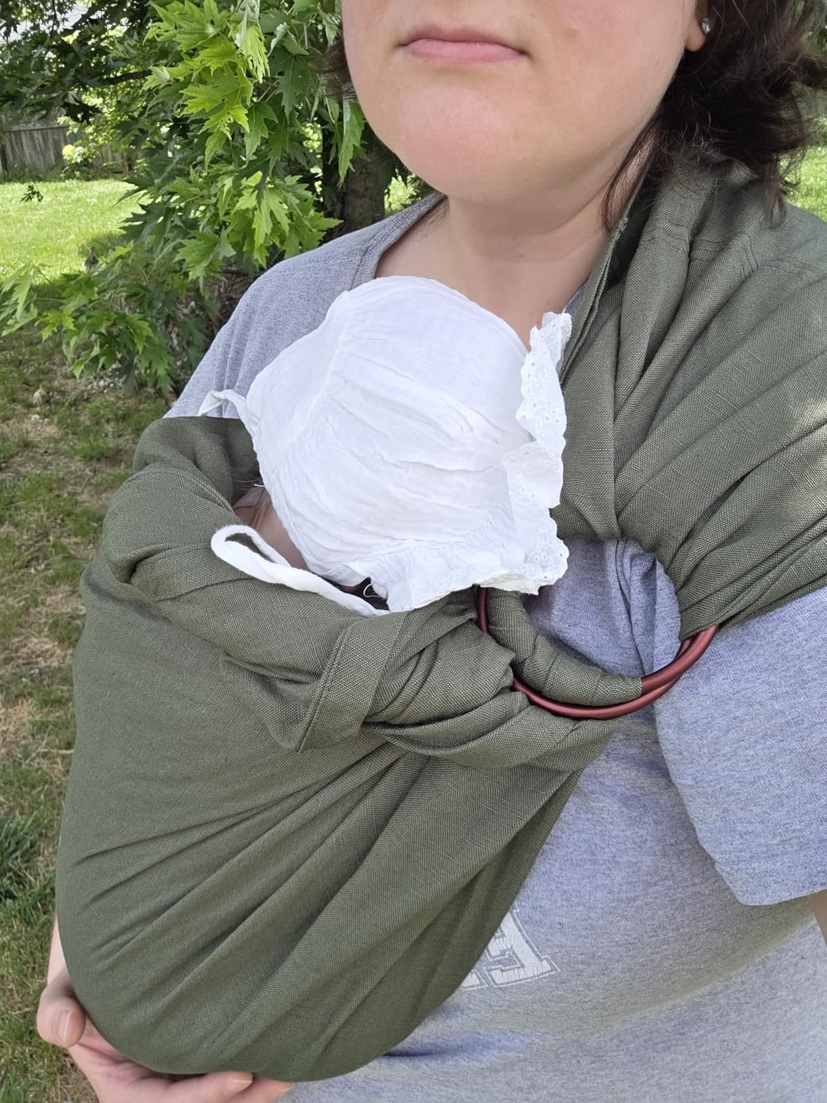 Nalakai Ring Sling Baby Carrier, Soft Linen Baby Sling, Baby Wrap, Comfort, Style, and Giving Back - Carry Your Little One with Love customer photo 1