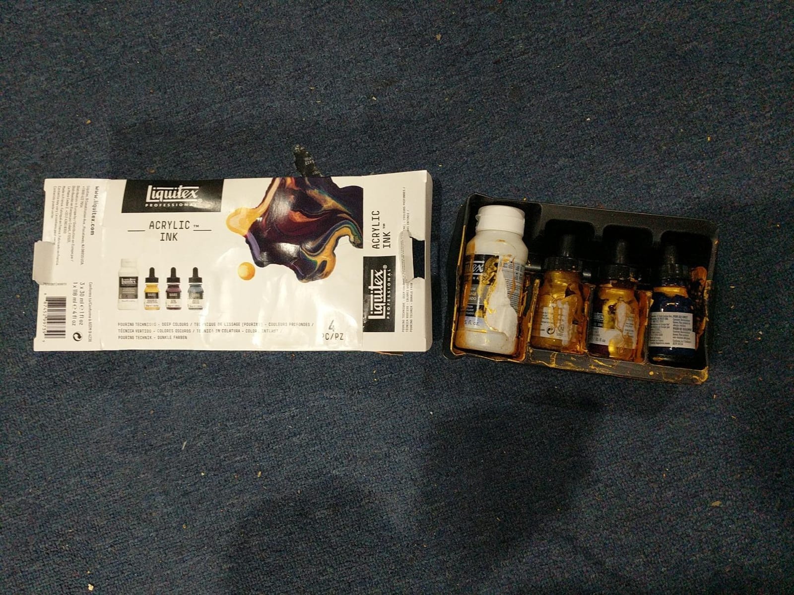 Liquitex Professional Acrylic Ink, 1-oz (30ml), Pouring Technique, Deep Colors, Set of 4 | Ultra Fluid Acrylic, Highly Pigmented, Dye-Free, Non-Fading, Satin Finish, Permanent When Dry, Lightfast customer photo 2