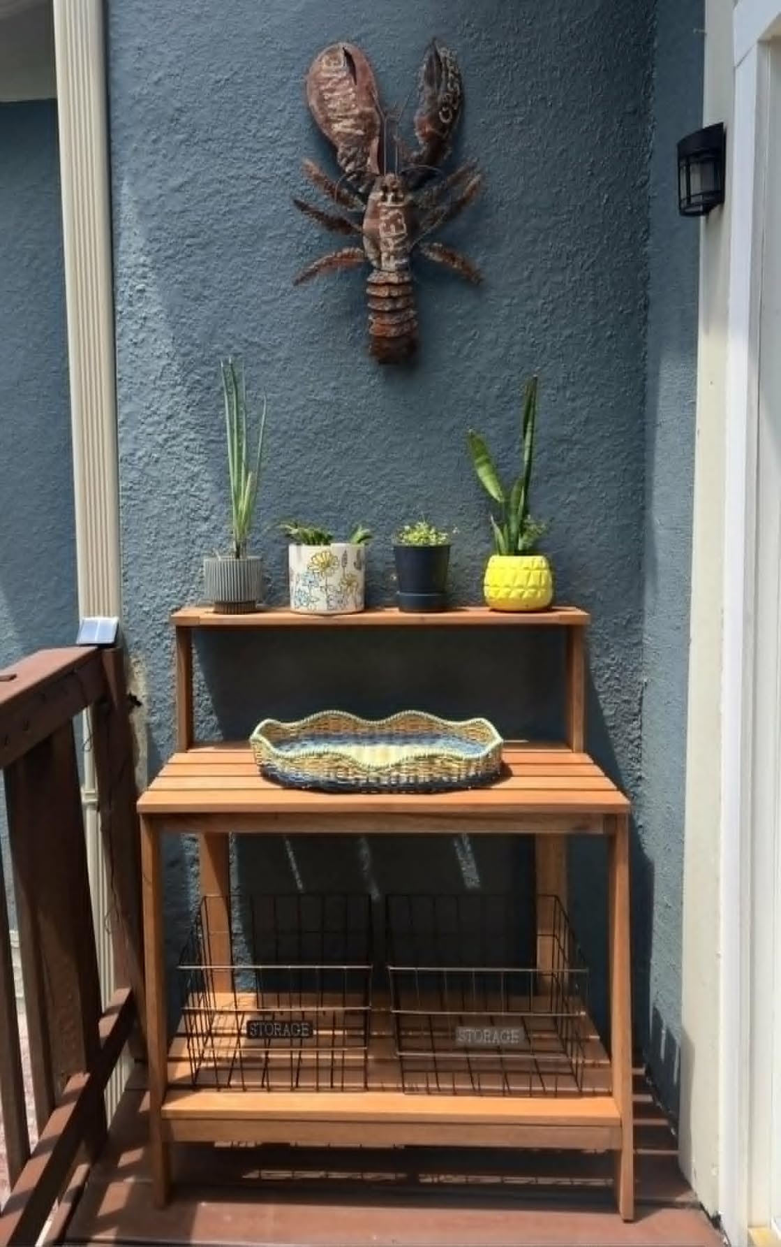 Furinno Tioman Outdoor Potting Bench with Storage Shelf, Natural | Slatted Hardwood, Potting Bench Table, Garden Workstation, with Shelves for Gardening, Potting, Planting customer photo 1