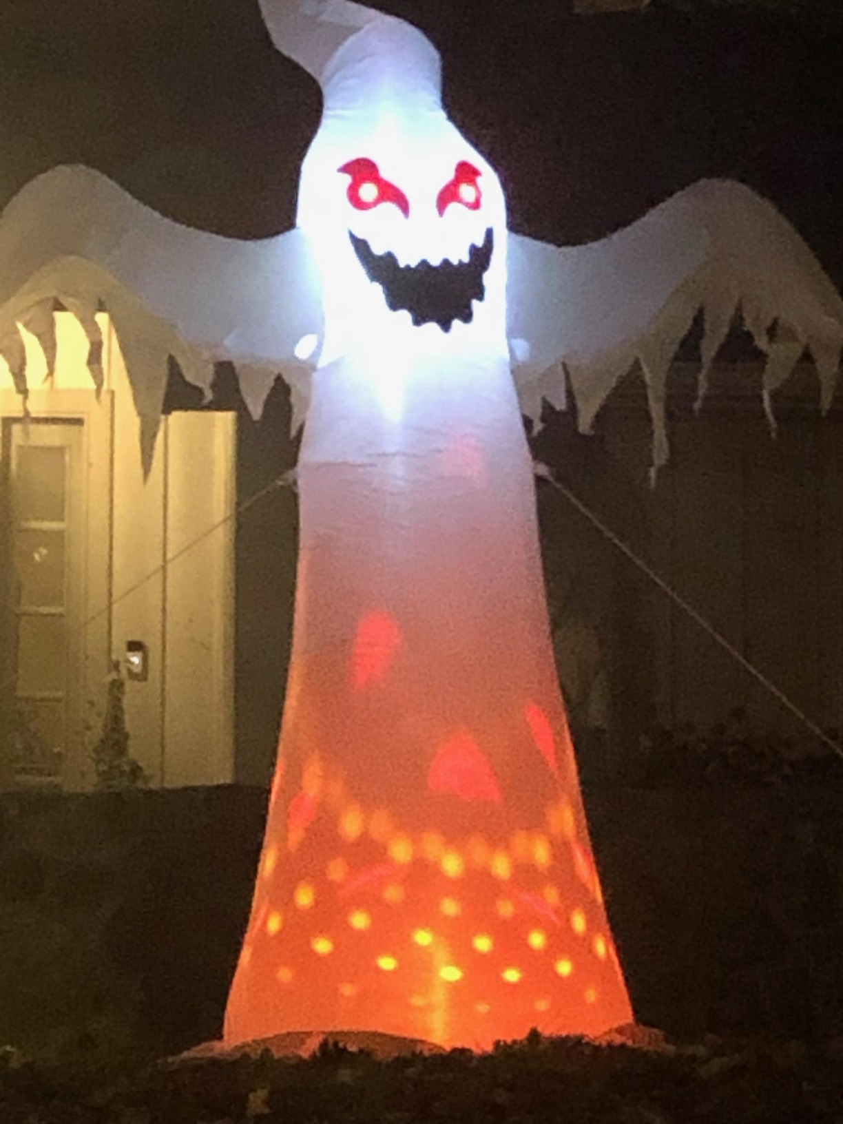 12 Ft Halloween Inflatables Terrible Ghost Decoration with Flash Color Changing Light Blow Up Decor Indoor Outdoor Yard Lawn Decorations customer photo 1