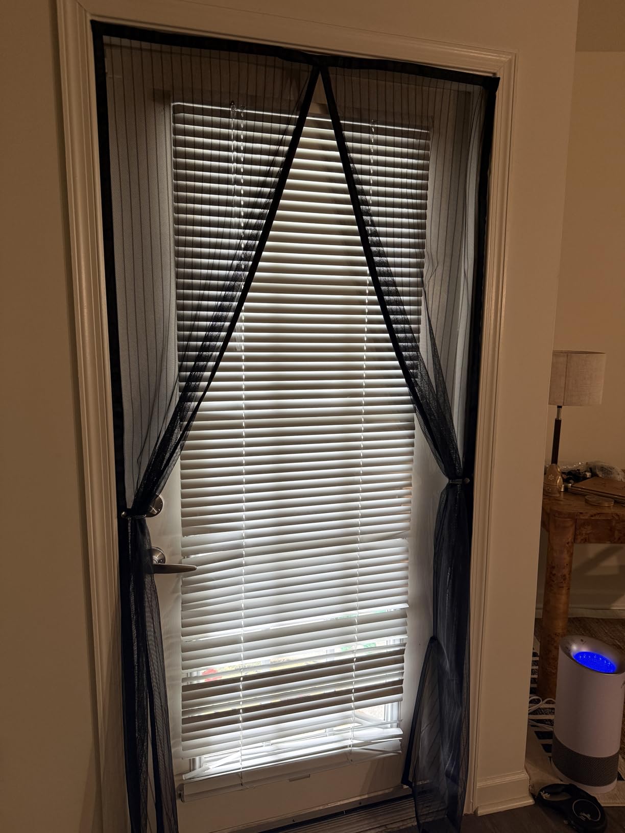 AUGO Magnetic Screen Door - Self Sealing, Heavy Duty, Hands Free Mesh Partition Keeps Bugs Out - Pet and Kid Friendly - Patent Pending Keep Open Feature - 38 Inch x 83 Inch customer photo 1