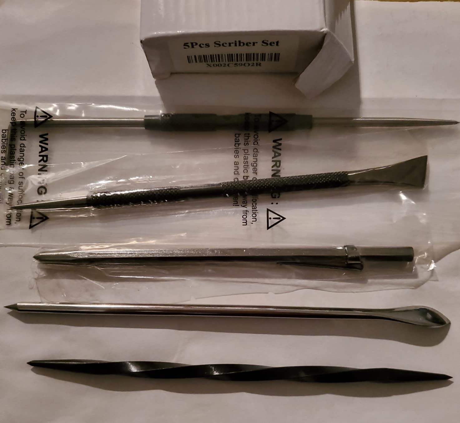 UJ Ramelson Intaglio and Dry Point Etching Scribing Tools Kit - Twisted Scriber, Scraper Burnisher, Hook, and Carbide Scribe, Printmaking Supplies customer photo 1