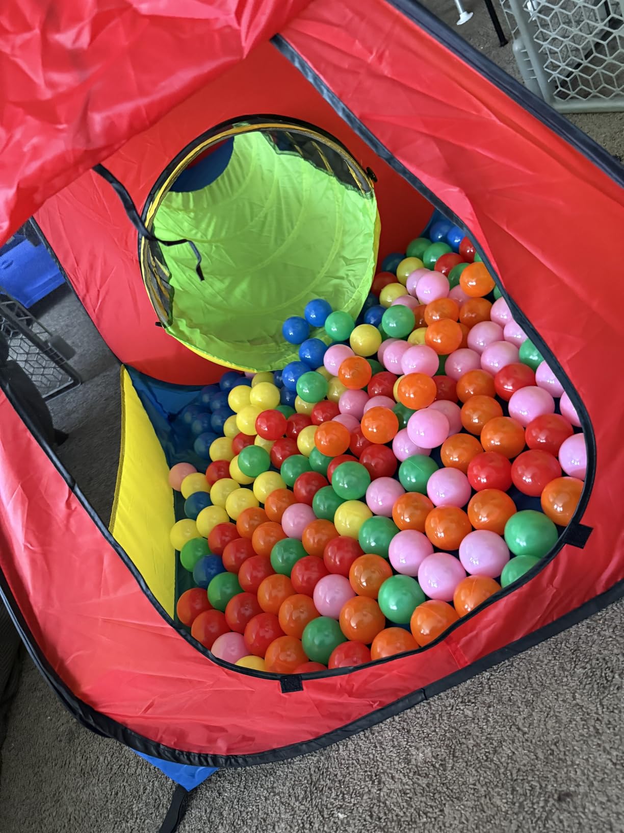 UTEX 3 in 1 Pop Up Play Tent with Tunnel, Indoor/Outdoor Playhouse | Baby Ball Pit, Tunnel Toys for Toddlers 1-3, Soft Neutral Style, Tear-resistant Fabric, 1 year old boy gifts customer photo 1