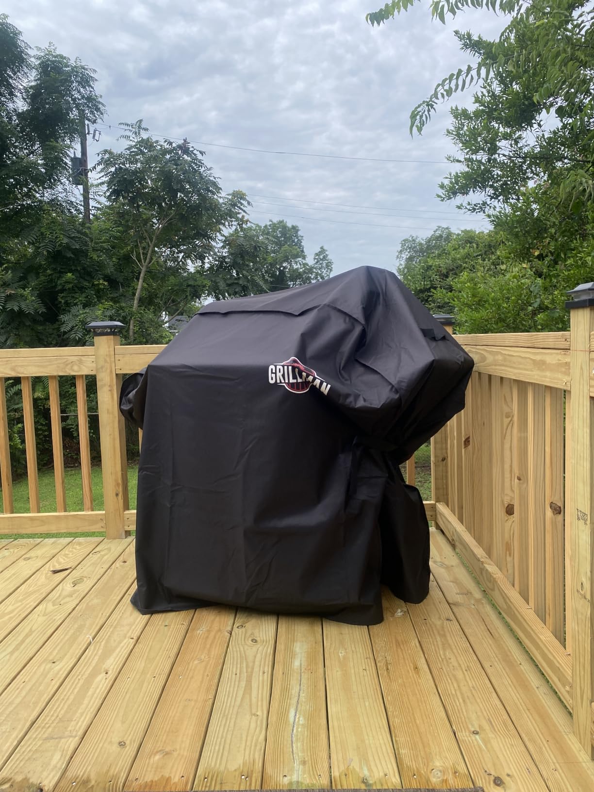 Grillman Grill Cover, BBQ Outdoor Grill Covers, Charcoal, Gas Grills, Waterproof, Rip-Proof, Weather-Resistant, Anti-UV, Barbecue Cover for Weber, Genesis, Charbroil, Nexgrill, etc (Black, 58 Inch) customer photo 1
