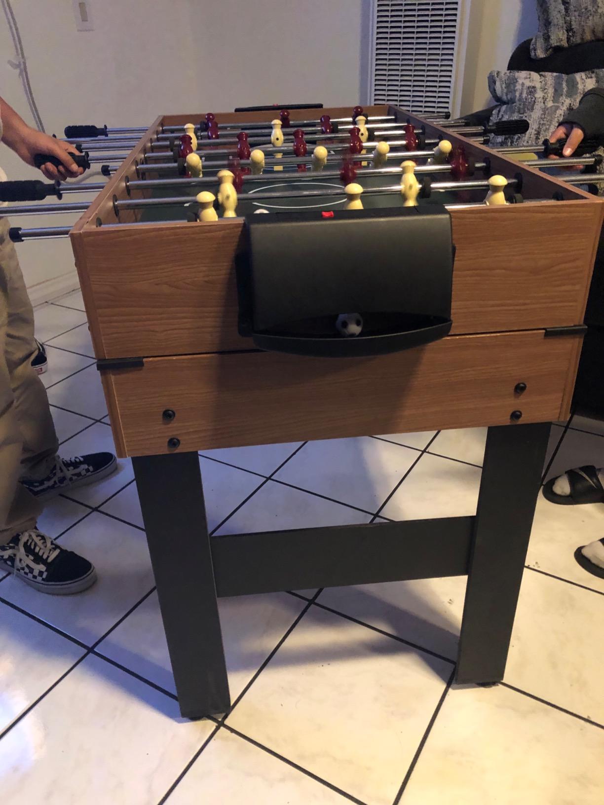 Lancaster 3 in 1 Sports Multigame, Pool Billiards, Slide Hockey, Foosball Game Table customer photo 2