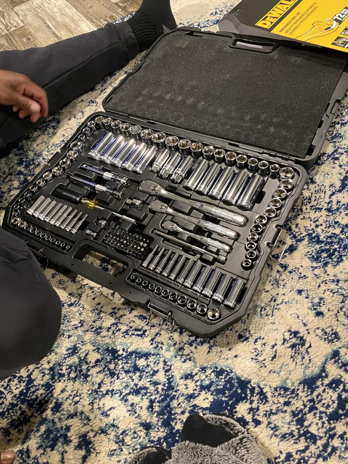 DEWALT Mechanic Tool Set, 247-Piece, 1/4 in., 3/8 in. and 1/2 in. Drive, SAE, Ratchets, Sockets, Hex Keys, Combination Wrenches, Polish Chrome Finish (DWMT81535) customer photo 1