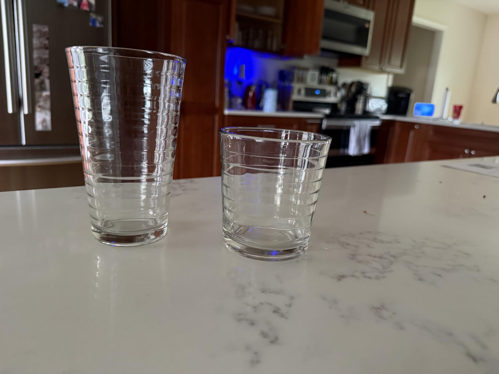 Libbey Ascent Tumbler & Rocks Drinking Glasses Set of 16, Clear Glass Cups | 16.25 oz & 12.25 oz Capacities Glasses for Water, Juice, Cocktails, and More with Curved Design and Dishwasher-Safe Care customer photo 1
