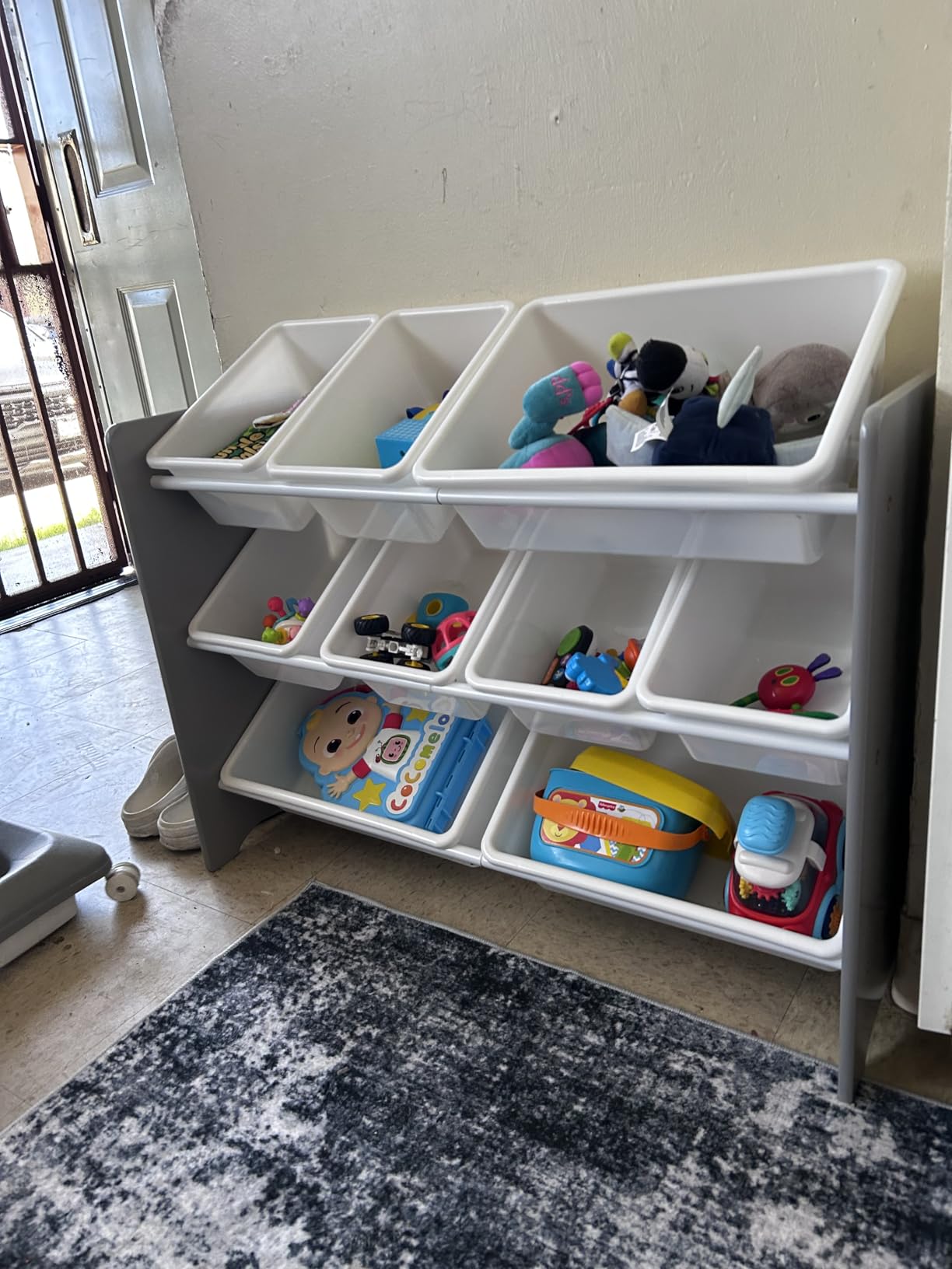 Delta Children MySize 9 Bin Plastic Toy Organizer - Greenguard Gold Certified, Grey customer photo 1