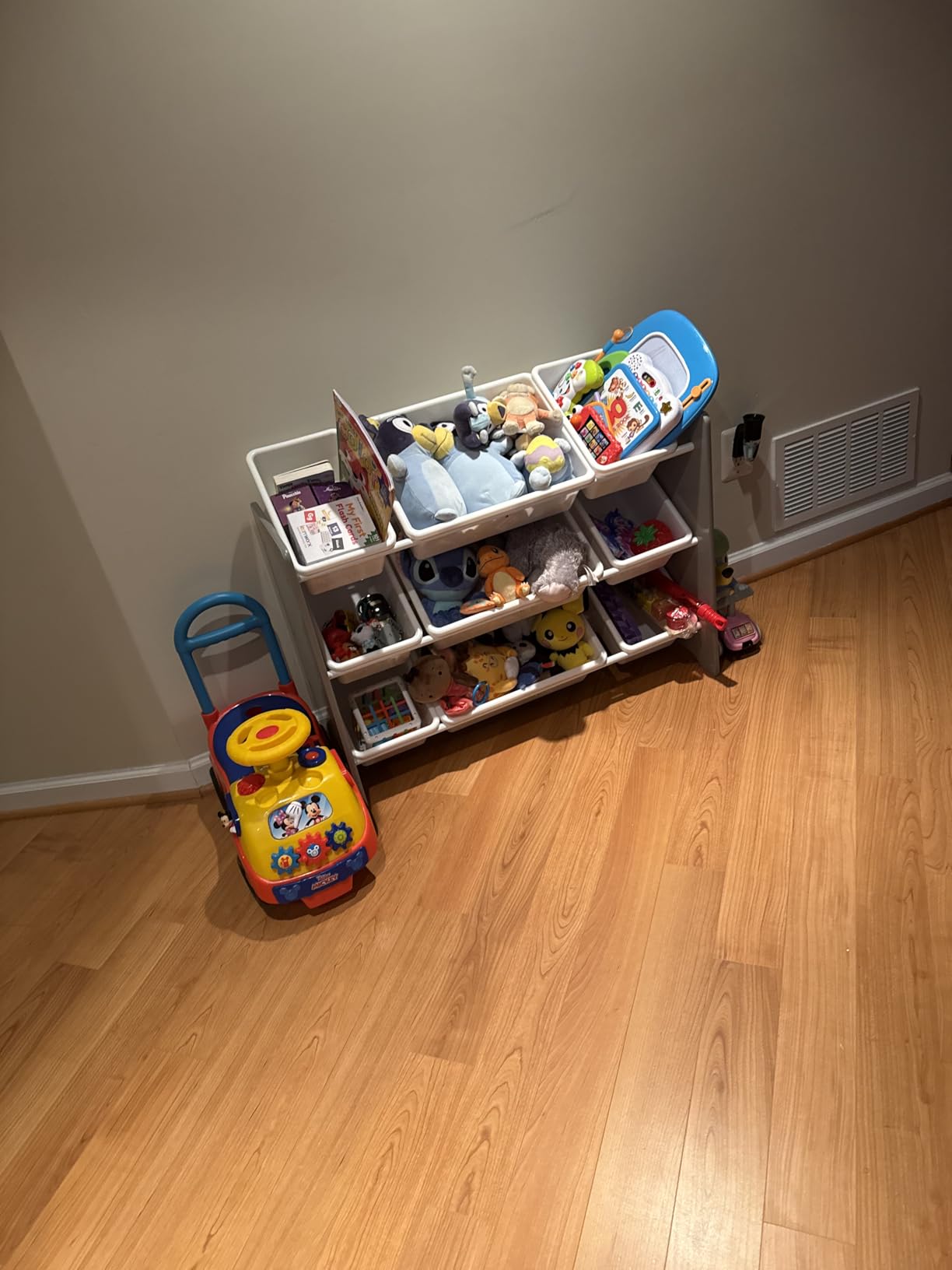 Delta Children MySize 9 Bin Plastic Toy Organizer - Greenguard Gold Certified, Grey customer photo 2
