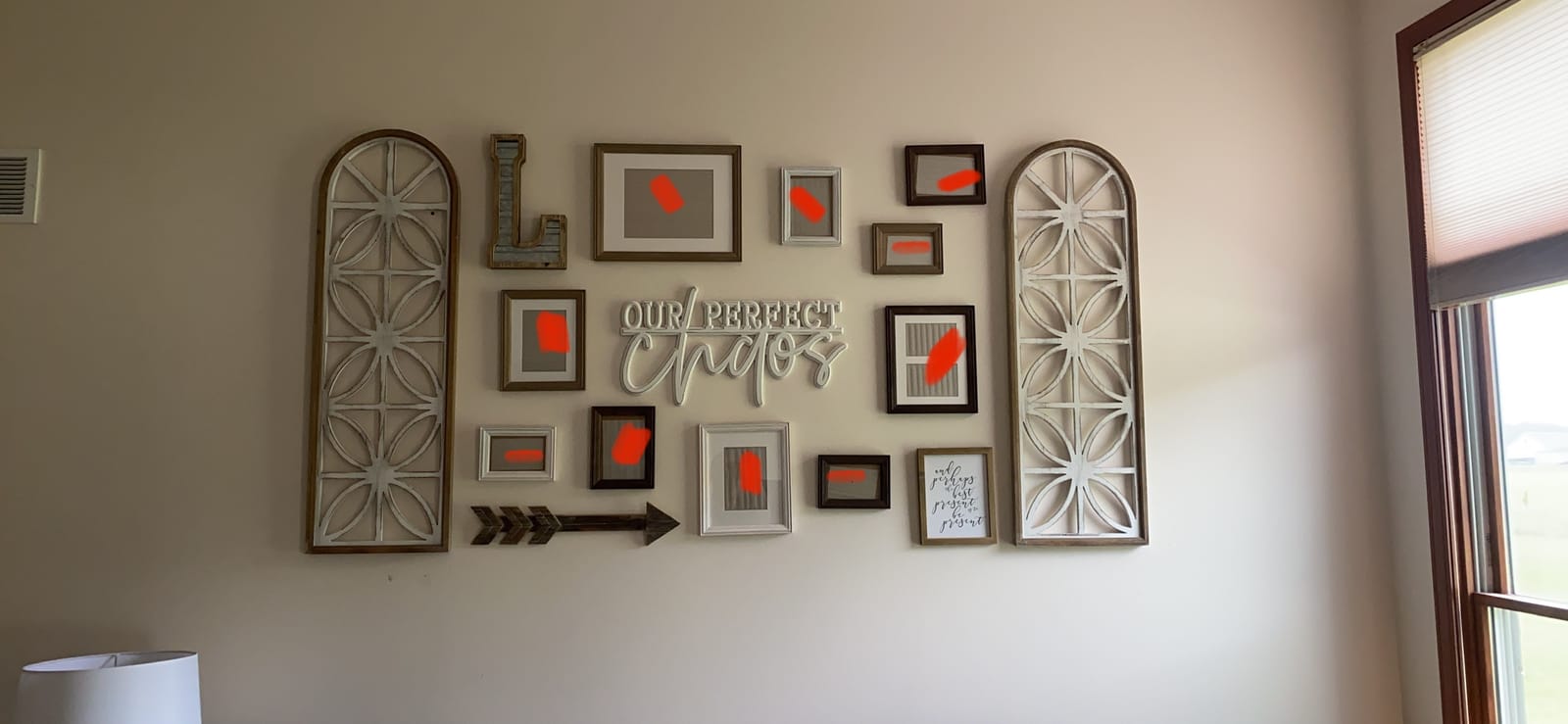 Kate and Laurel Bordeaux Gallery Wall Kit, Set of 10 with Assorted Size Frames in 3 Different Finishes - White Wash, Charcoal Gray, and Rustic Gray customer photo 1