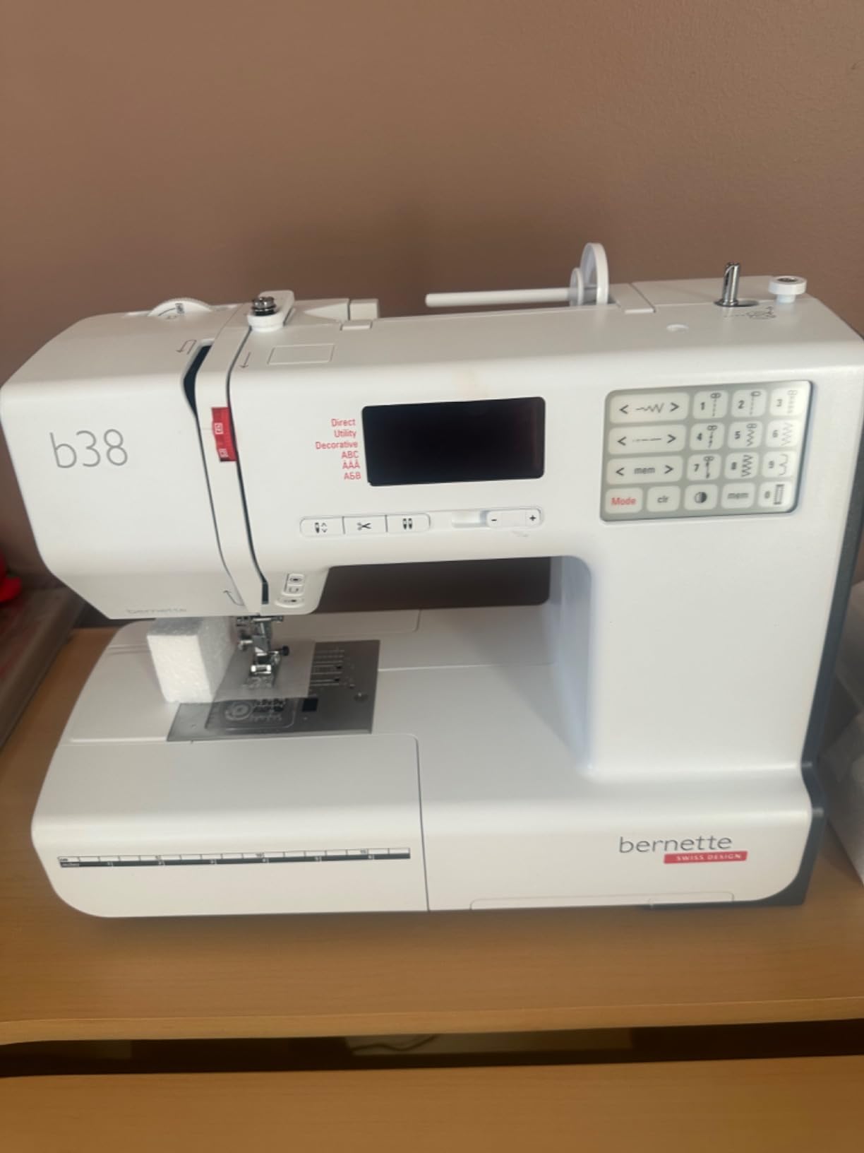 Bernette B38 Swiss Design Computerized Sewing Machine, 394 Stitches, LCD Display, Extension Table, 8 Presser Feet customer photo 1