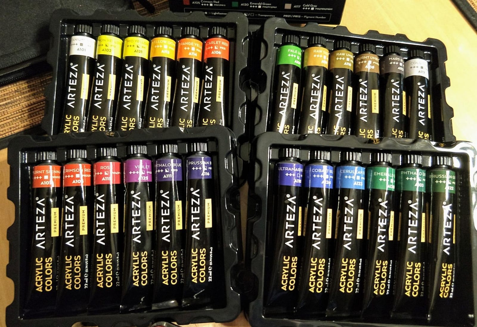 ARTEZA Acrylic Paint Set 24 Colors (0.74 oz Tubes). High-Viscosity, Richly Pigmented Paints for Canvas, Wood & Crafts. Water-Based Formula. Holiday Gift for Artists & Painters customer photo 1
