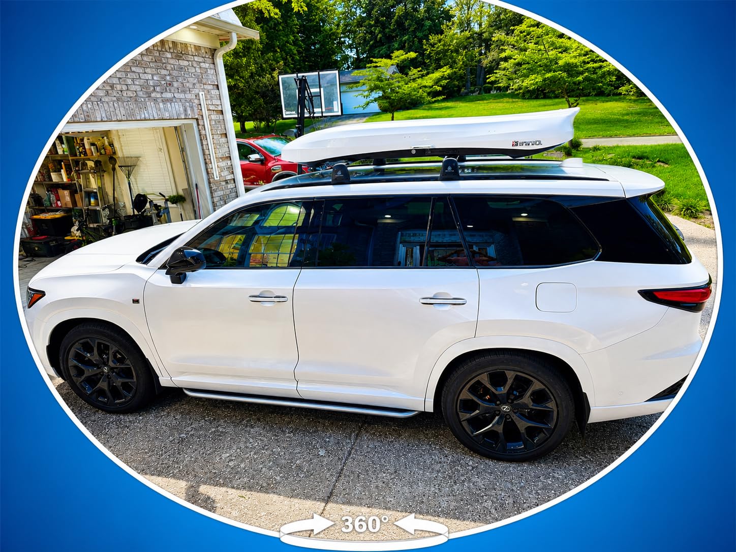 INNO WEDGE660 White 11 cu ft, Roof Rack, Roof Box, Cargo Box, hard shell, Low profile, Cargo Box, Dual-Side Opening with Locks, Made in Japan, Compatible with Aero & Square Bars, Tool Free install customer photo 2