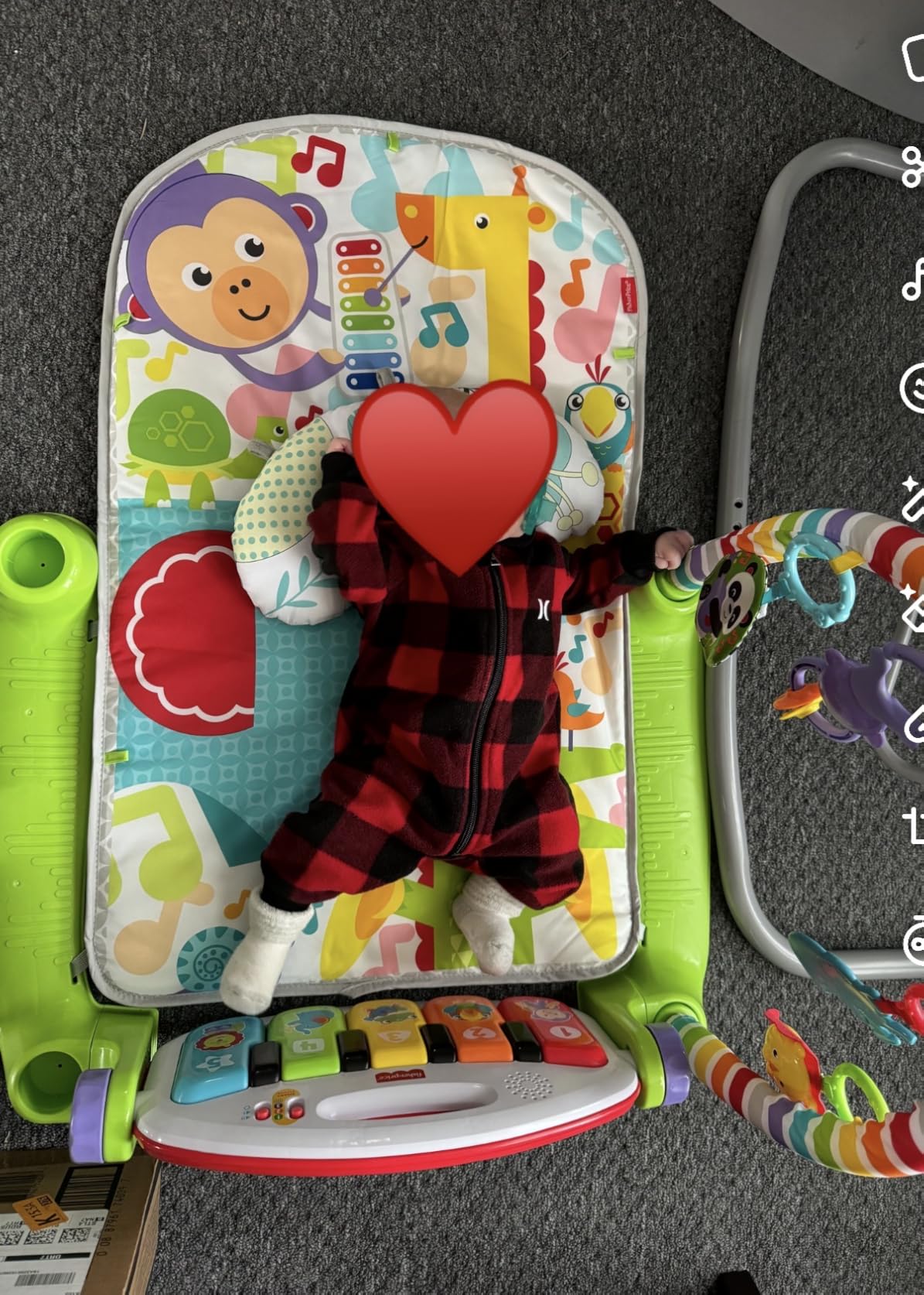 Fisher-Price Baby Playmat Deluxe Kick & Play Piano Gym for Learning & 2 Maracas Soft Rattles for Newborn to Toddler Play Ages 0+ Months customer photo 1