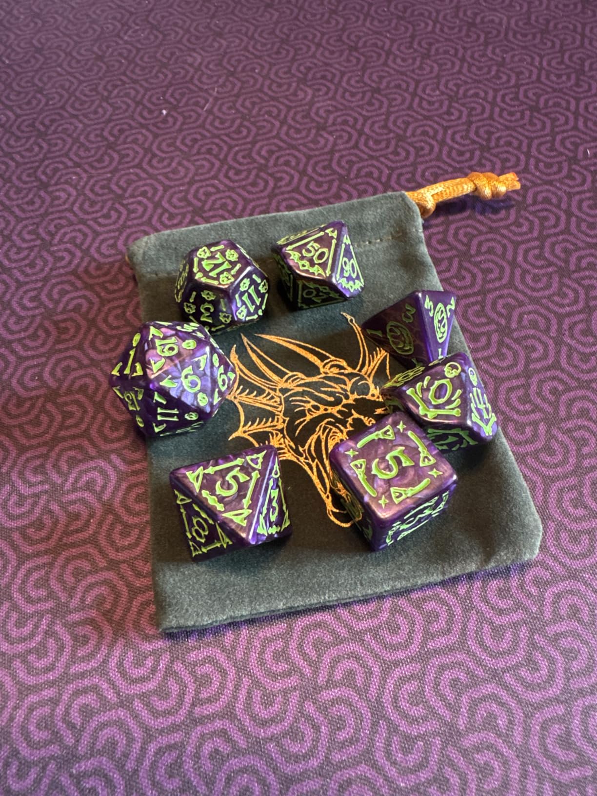 CiaraQ Polyhedral Dice Set - DND Role Playing Dice | Acrylic RPG Dice for Dungeons and Dragons MTG Table Games, Multi-color, 35pcs customer photo 2