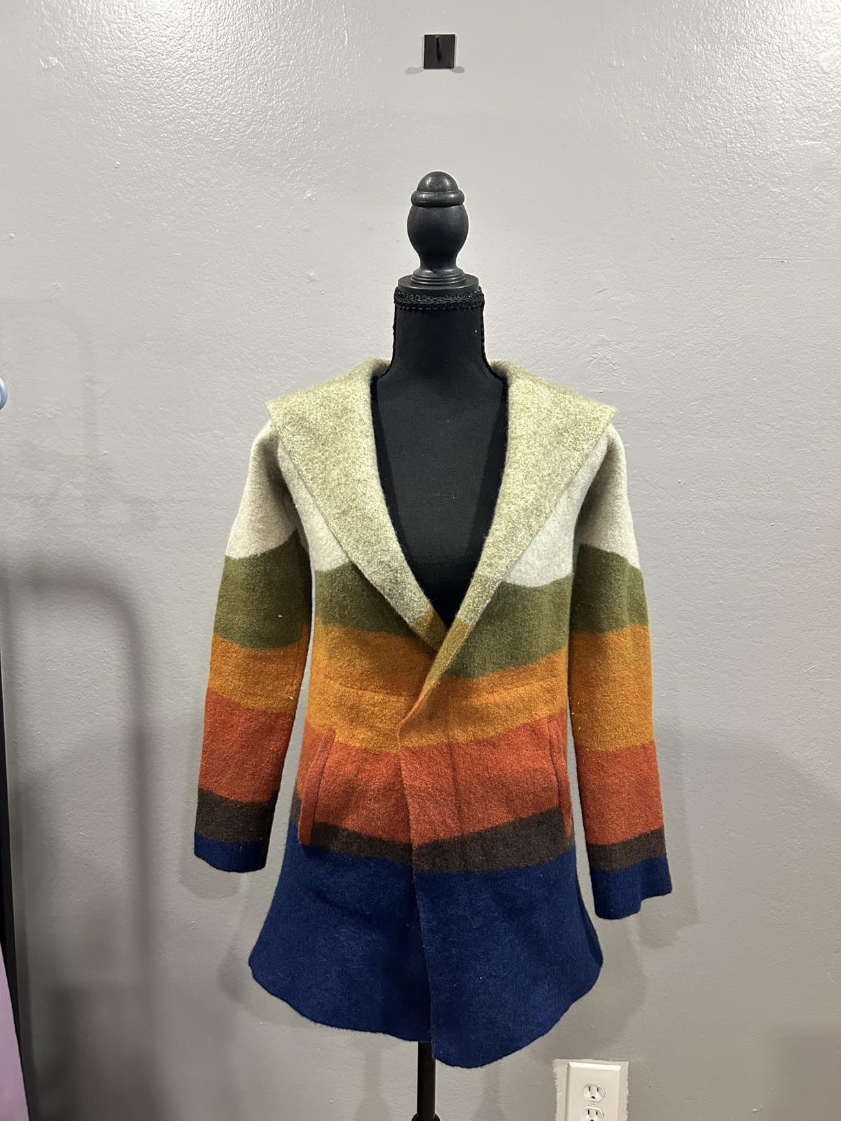 FDW Female Mannequin Torso, Black, with 7 inches Height Adjustment, High-Density Foam with Wood Tripod Stand, Secure Fit, Easy Pinning customer photo 1