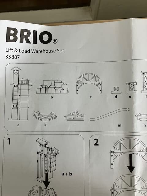 BRIO World Lift & Load Warehouse Set - 32-Piece Wood Train Set - Works with All Wooden Railway Sets - Includes 4-Level Elevator, Vehicles, Tracks & Full Station - MESH Accredited for Ages 3+ customer photo 2