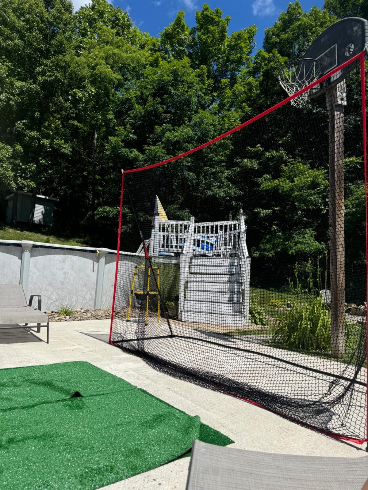Golf Net 10x7ft Portable Golf Practice Net w/Carry Bag for Indoor Outdoor Backyard Driving Hitting Chipping Training Net customer photo 2