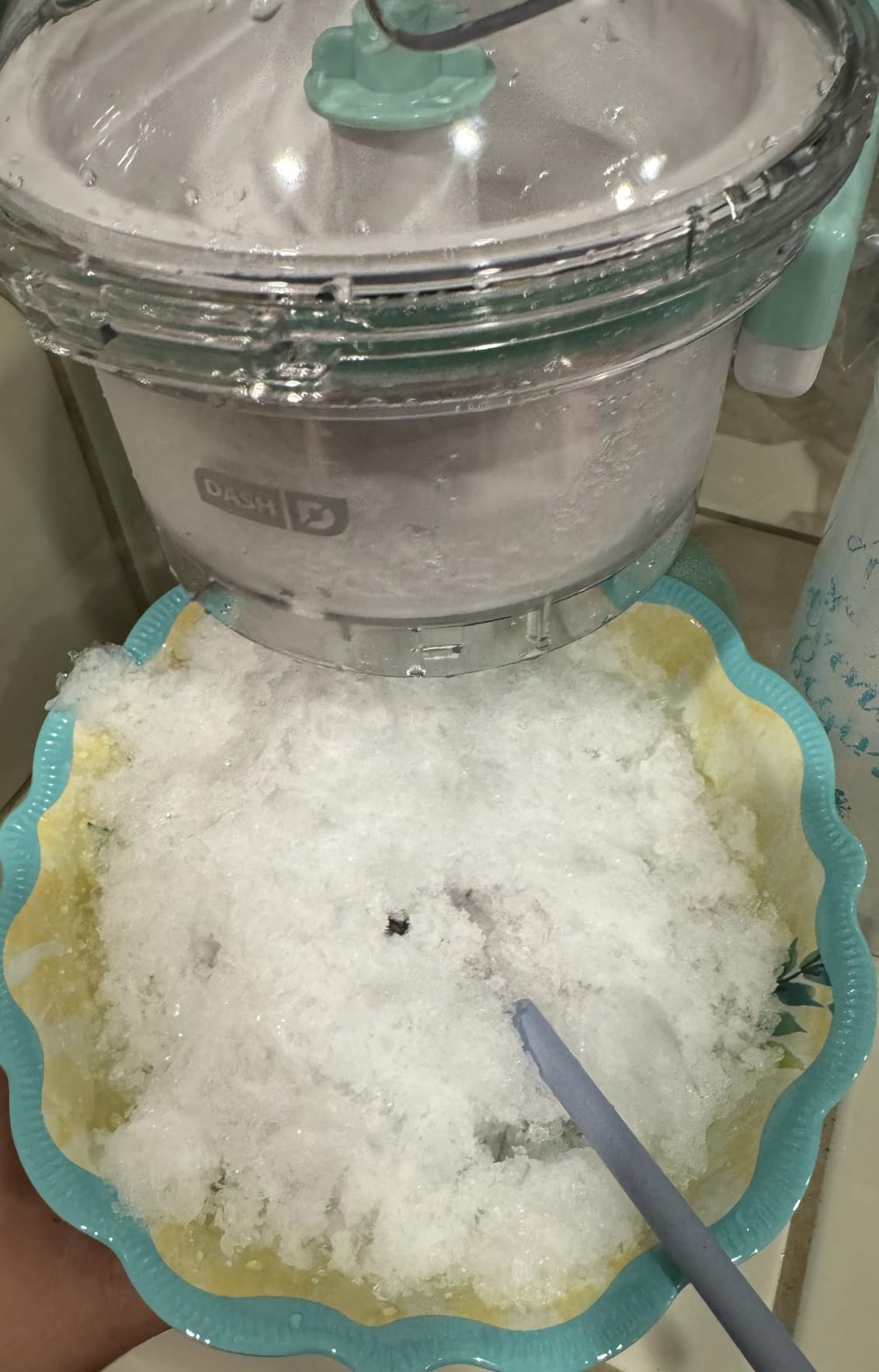 Dash Shaved Ice Maker - Frozen Dessert Maker for Snow Cones, Slushies, Cocktails & More - Easy to Use & Clean - Space-Saving Design - Aqua customer photo 2
