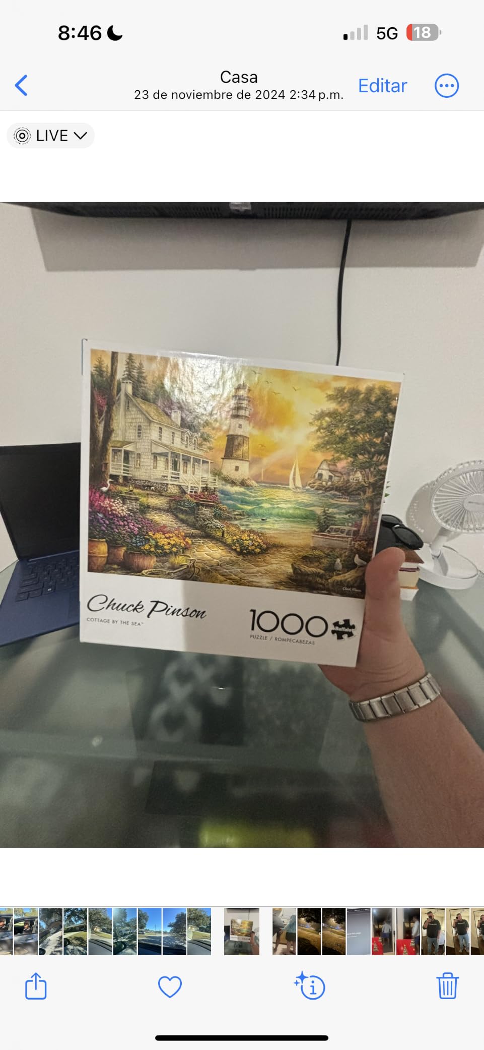 Buffalo Games Chuck Pinson Cottage by the Sea 1000 Piece Jigsaw Puzzle for Adults - Made in USA, Recycled Board, Includes Poster, Frameable Art customer photo 2