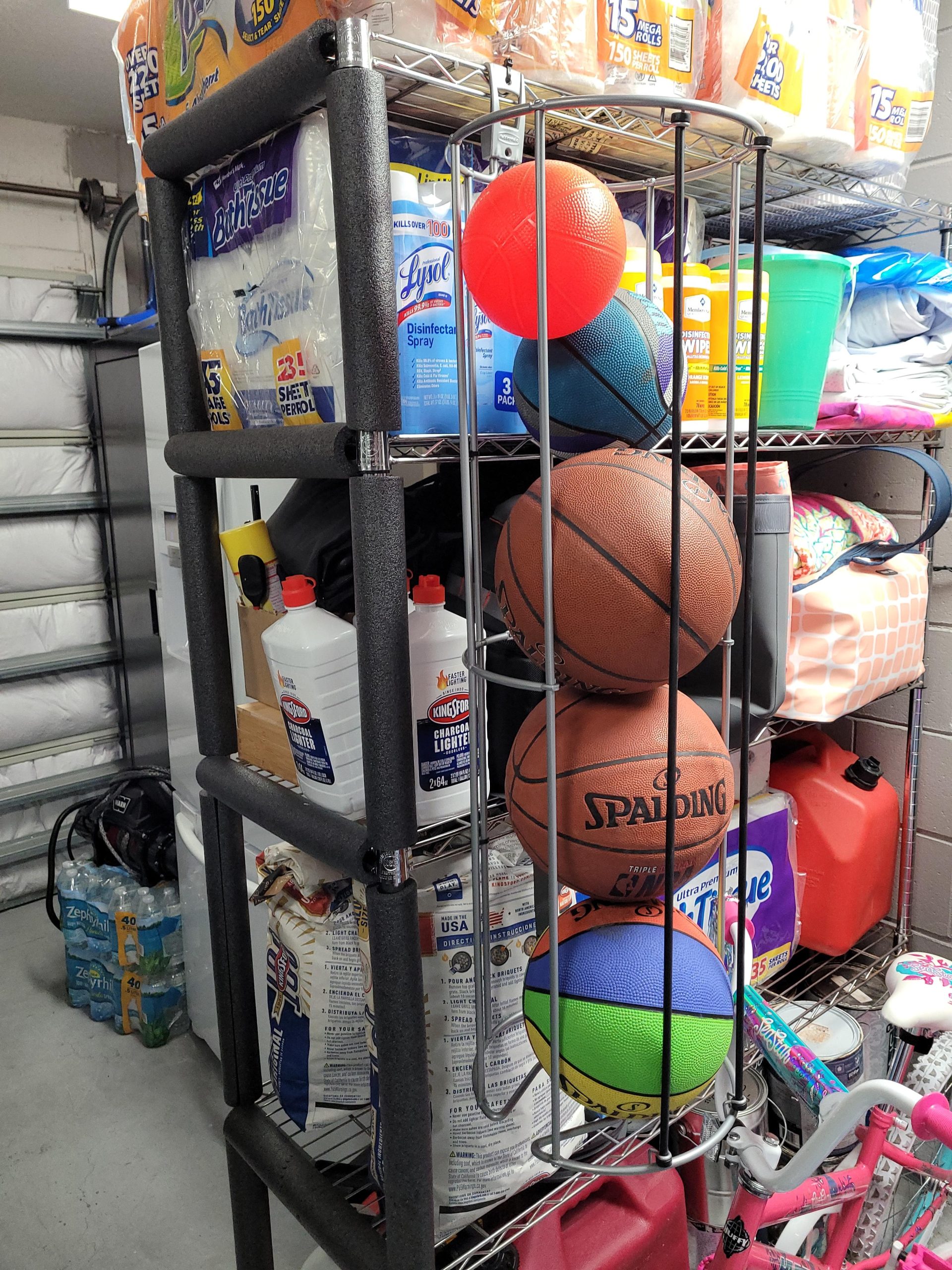 Rubbermaid Garage FastTrack Vertical Ball Rack Satin Nickel Wall Mounted Storage System Holds up to 50 pounds for Home/Garage Silver customer photo 2