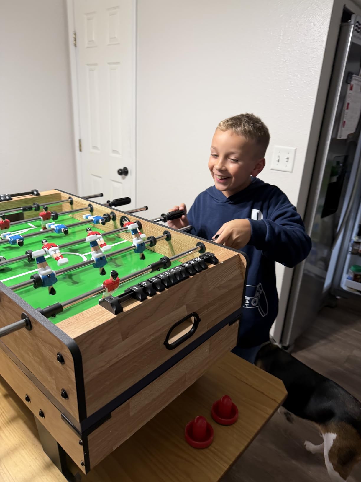 Best Choice Products 4-in-1 Multi Game Table, Childrens Combination Arcade Set w/Pool Billiards, Air Hockey, Foosball and Table Tennis customer photo 2