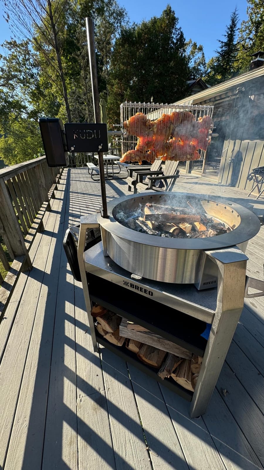 onlyfire 6042 Stainless Steel Flat Spit Rotisserie Grill Basket for Grills | Fits 1/2