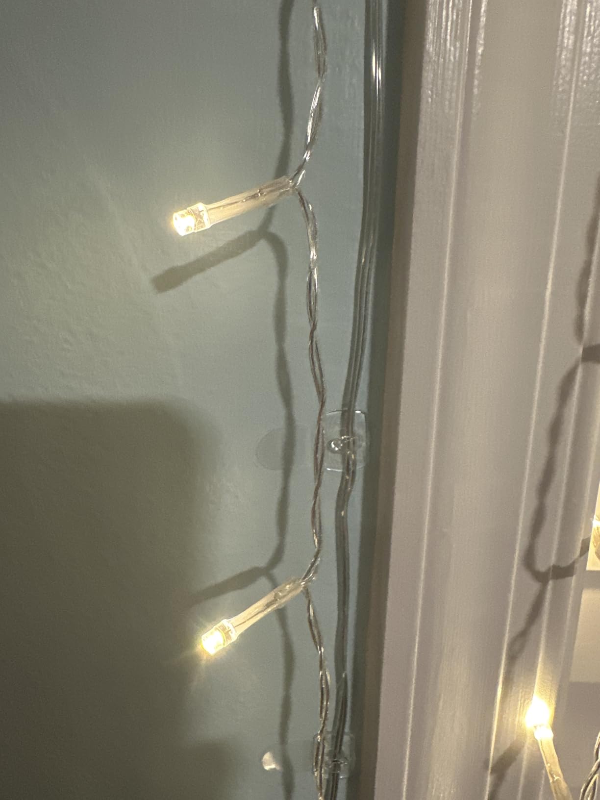 JMEXSUSS 300 LED Remote Control Curtain Lights, Plug in Fairy Curtain Lights Outdoor, Window Wall Hanging String Lights for Bedroom Indoor Dorm Backdrop Wedding Party Patio Christmas Decor, Warm White customer photo 2