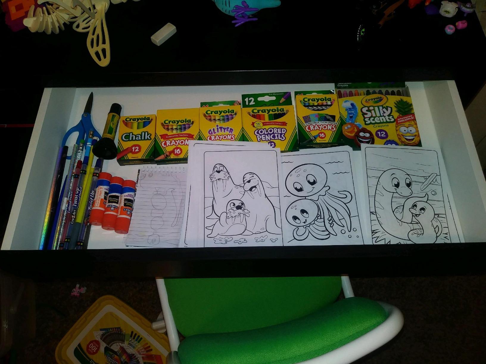 Crayola Super Art Coloring Kit (100+ Pcs), Kids Art Supplies Set with Crayons, Markers & Colored Pencils, Craft & Coloring Kit with Storage Tub, Ages 5+ [Amazon Exclusive] customer photo 2