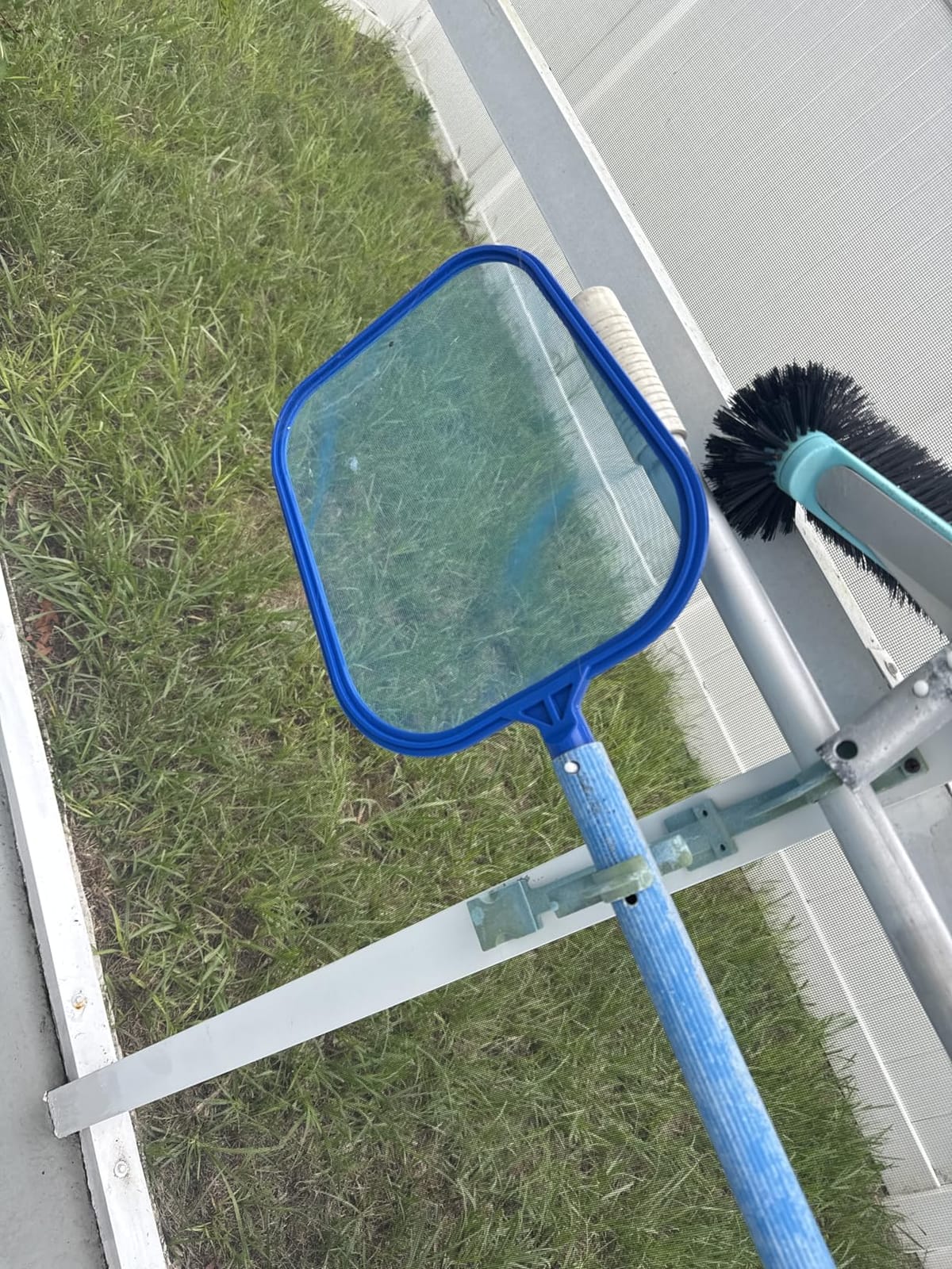 Sunnyglade 17.5x11.8in Swimming Pool Cleaner Supplies Pool Net Skimmer | Professional Heavy Duty Pool Leaf Rake Fine Mesh Frame Net/Cleaning Leaf Skim Net flat skimmer pool nets pool accessories customer photo 1