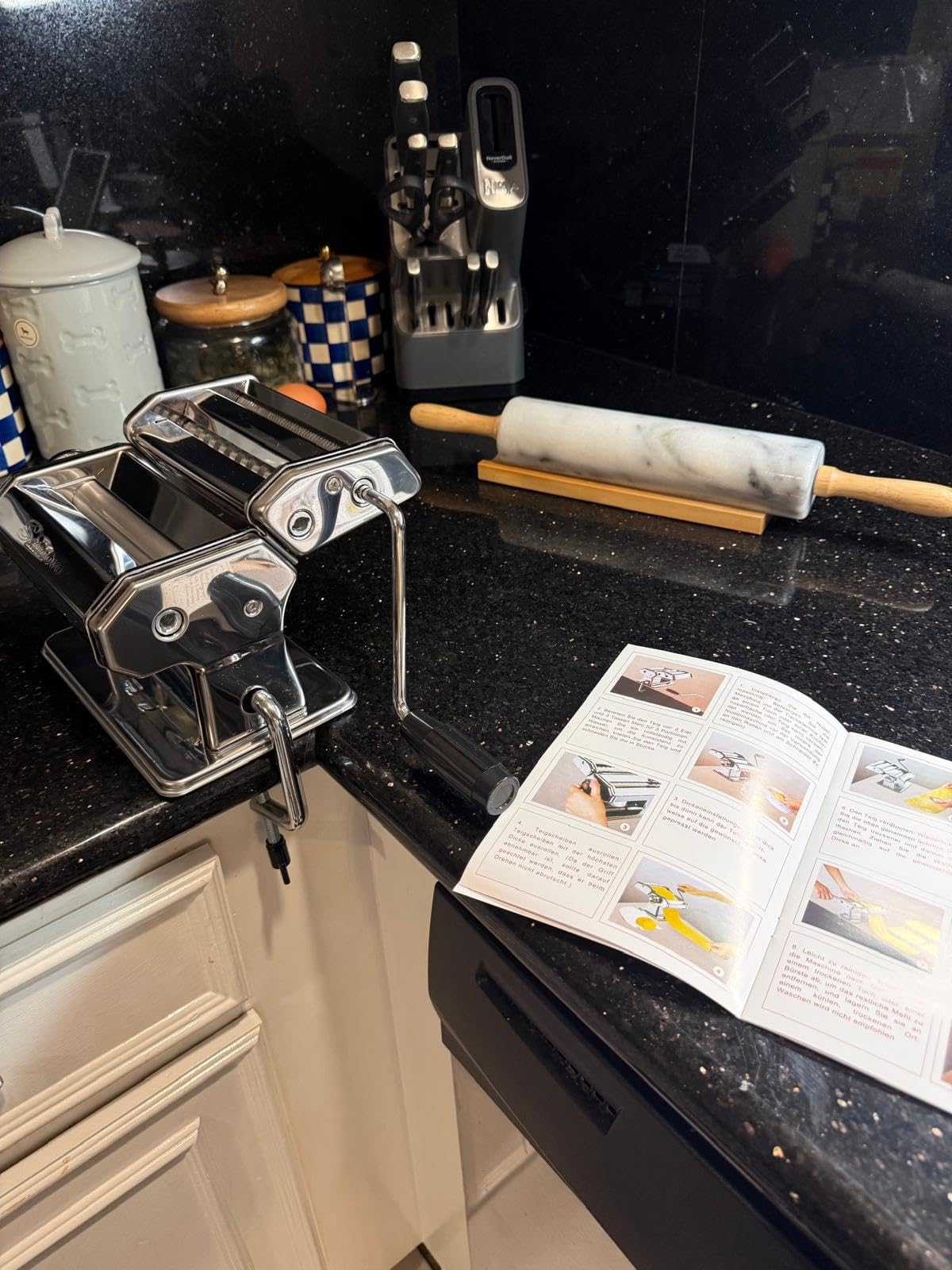 Sailnovo 3-in-1 Pasta Maker with 9-Setting Pasta Roller & Cutters, Stainless Steel Body, Easy Clean, For Spaghetti, Fettuccine, Lasagna and More customer photo 1