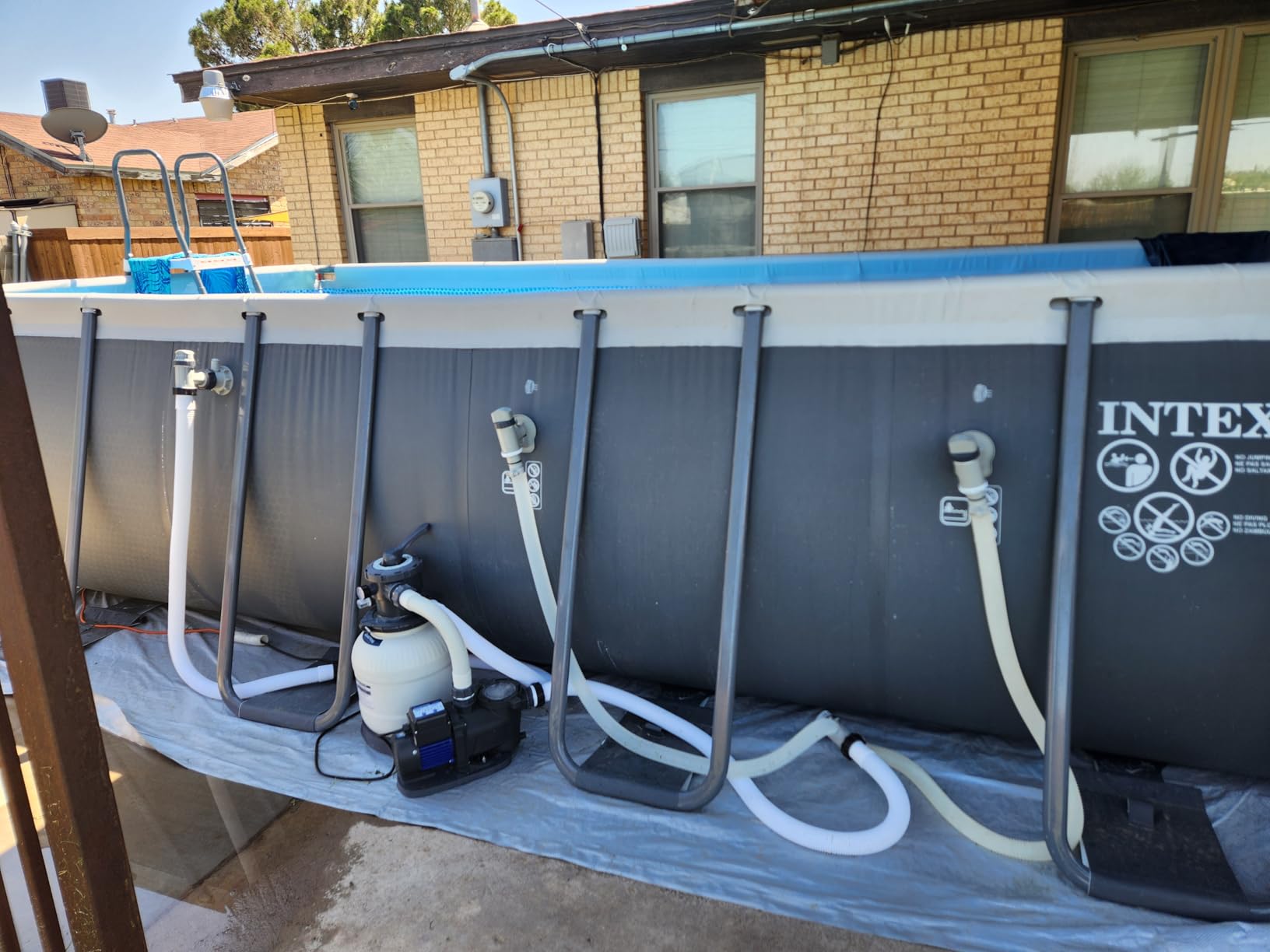 INTEX Ultra XTR 24ft x 12ft 52 in Above Ground Swimming Pool Set w/Pump | 26363EH - 2100 GPH Sand Filter Pump, Ladder, Pool Cover & Ground Cloth Included - Strong Galvanized Steel Frame customer photo 1