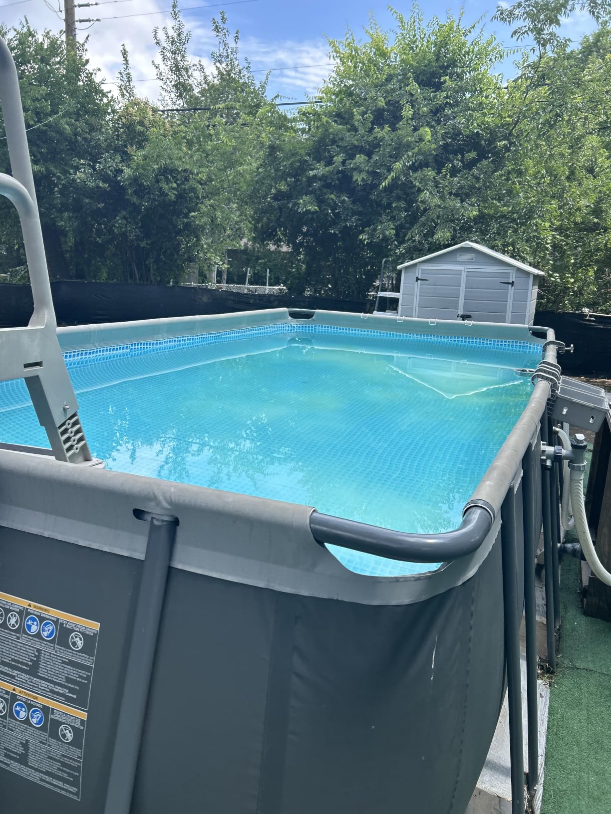 INTEX Ultra XTR 24ft x 12ft 52 in Above Ground Swimming Pool Set w/Pump | 26363EH - 2100 GPH Sand Filter Pump, Ladder, Pool Cover & Ground Cloth Included - Strong Galvanized Steel Frame customer photo 2