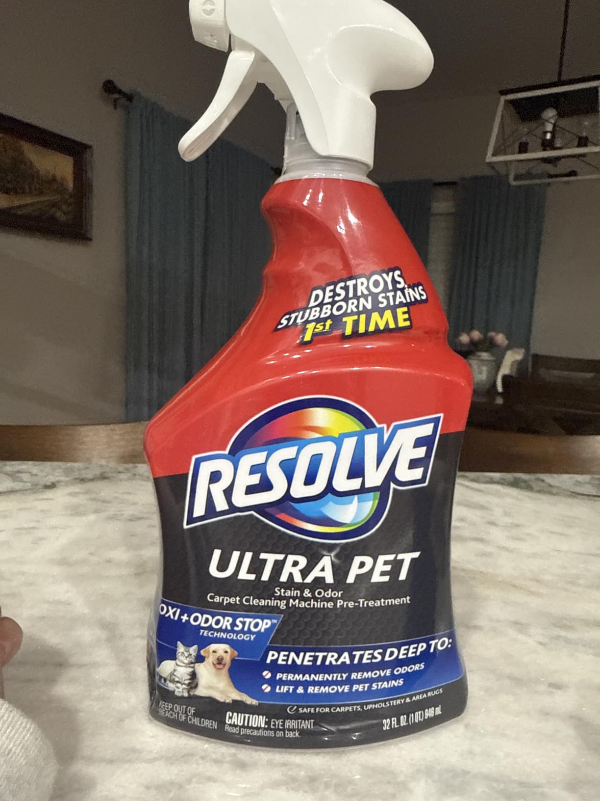 Resolve Ultra Pet Carpet Cleaner Spray, Pet Stain Remover, 32oz customer photo 1