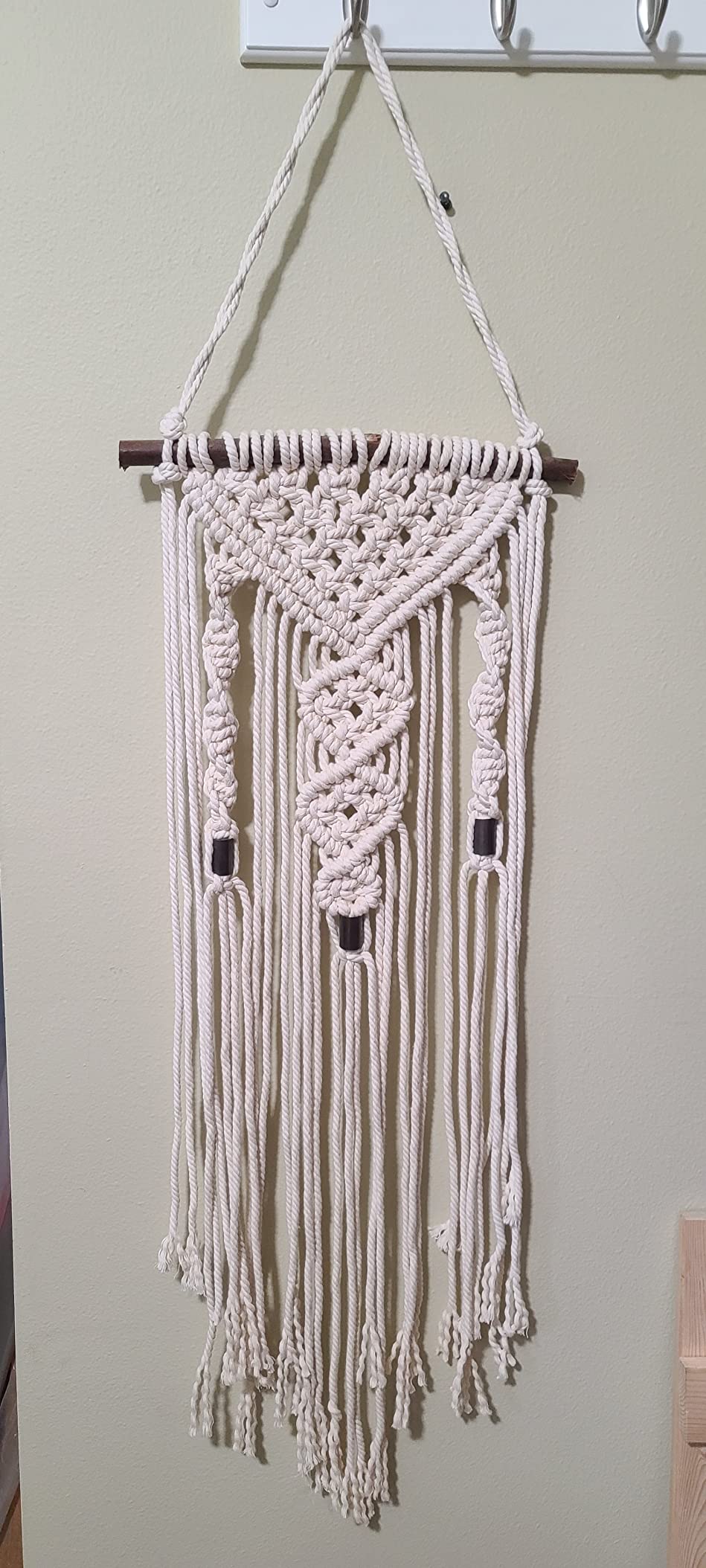 Solid Oak Macrame Wall Hanger Kit - Double Twist, Original version customer photo 2