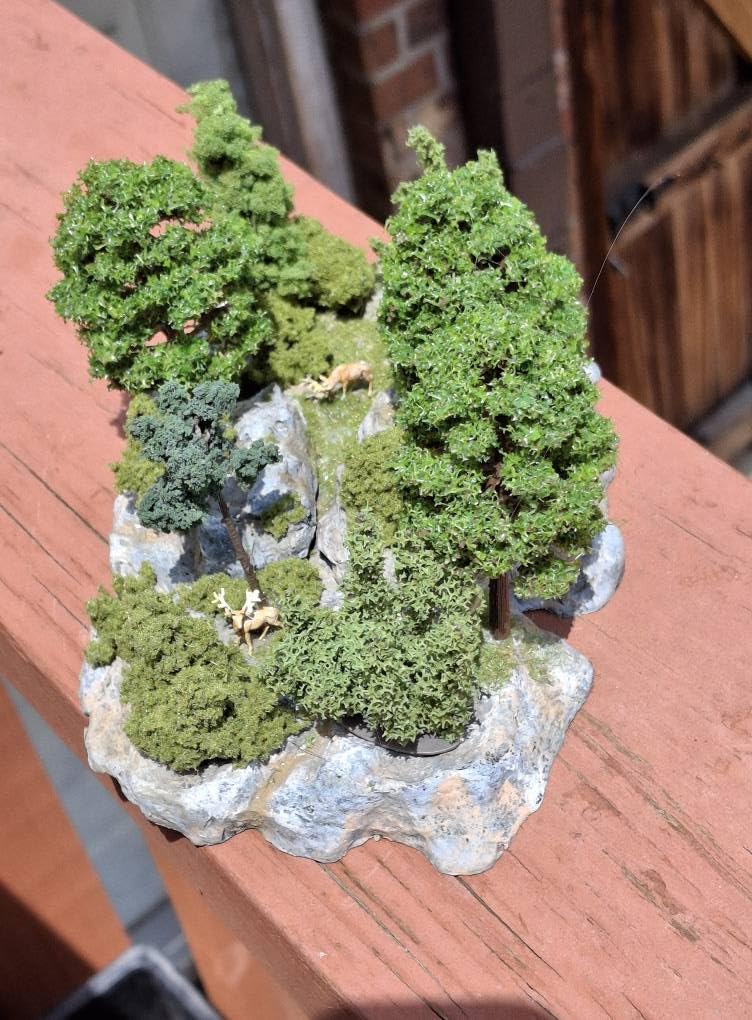 Evemodel S0601 16pcs Model Road Trees Train Railways Architecture Landscape Scenery O Scale 1:50 Green Dark Green Light Green customer photo 1