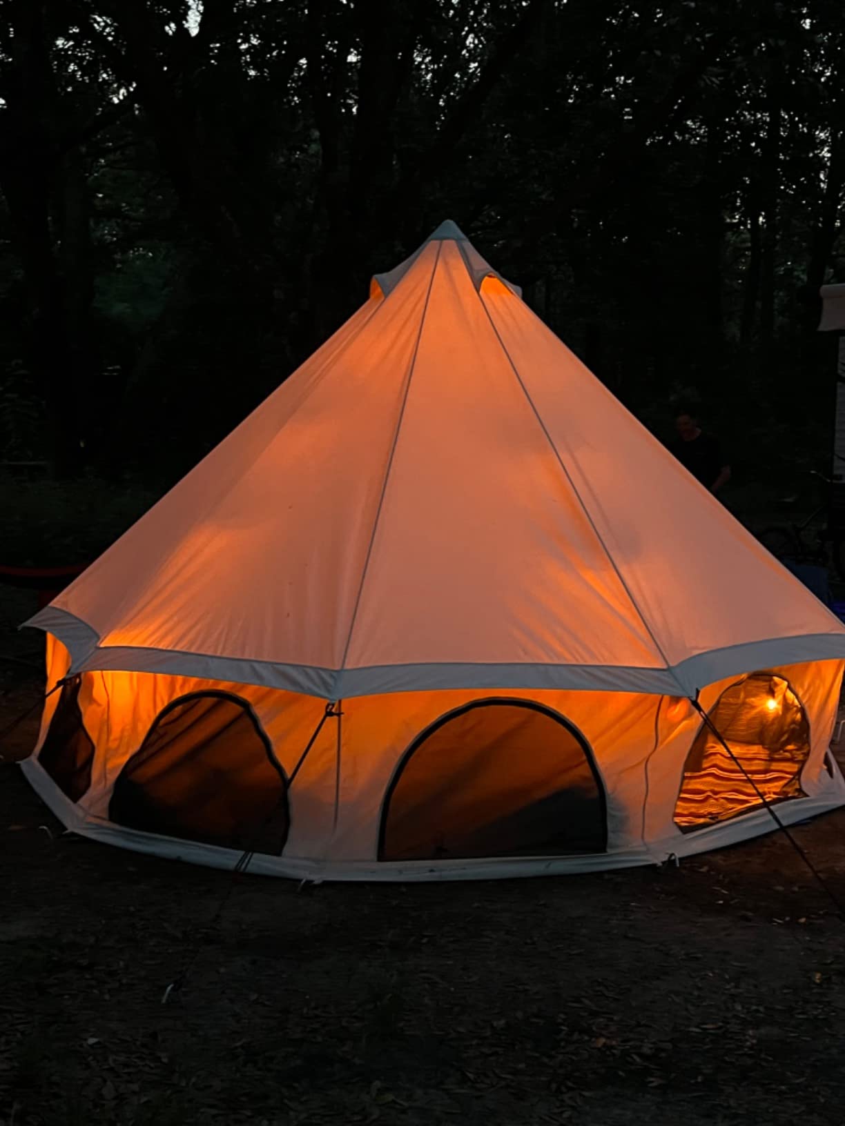 WHITEDUCK Avalon Canvas Bell Tent Water Repellent - Luxury All Season Tent for Camping & Glamping Made from Premium & Breathable 100% Cotton Canvas w/Stove Jack, Mesh customer photo 2