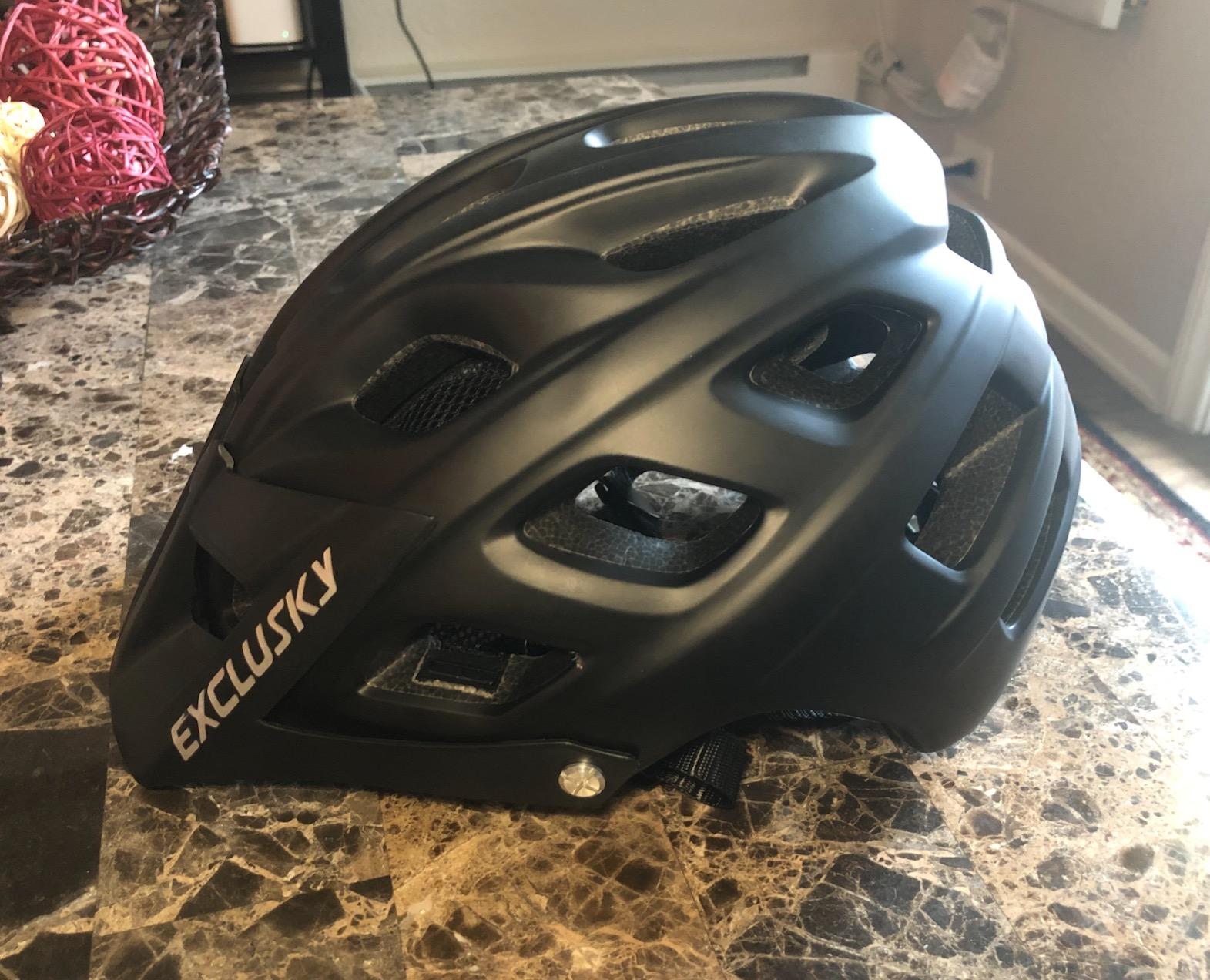 Exclusky Bike Helmet Mountain Bike Helmet for Adults Lightweight MTB Cycling Helmet for Men Women Adjustable Bicycle Helmet with Visor customer photo 2